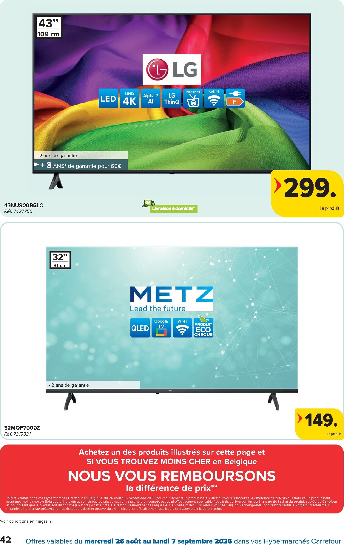 carrefour - Carrefour Hypermarchés folder voor volgende week van woensdag 26/08/2026 tot maandag 07/09/2026 - page: 42