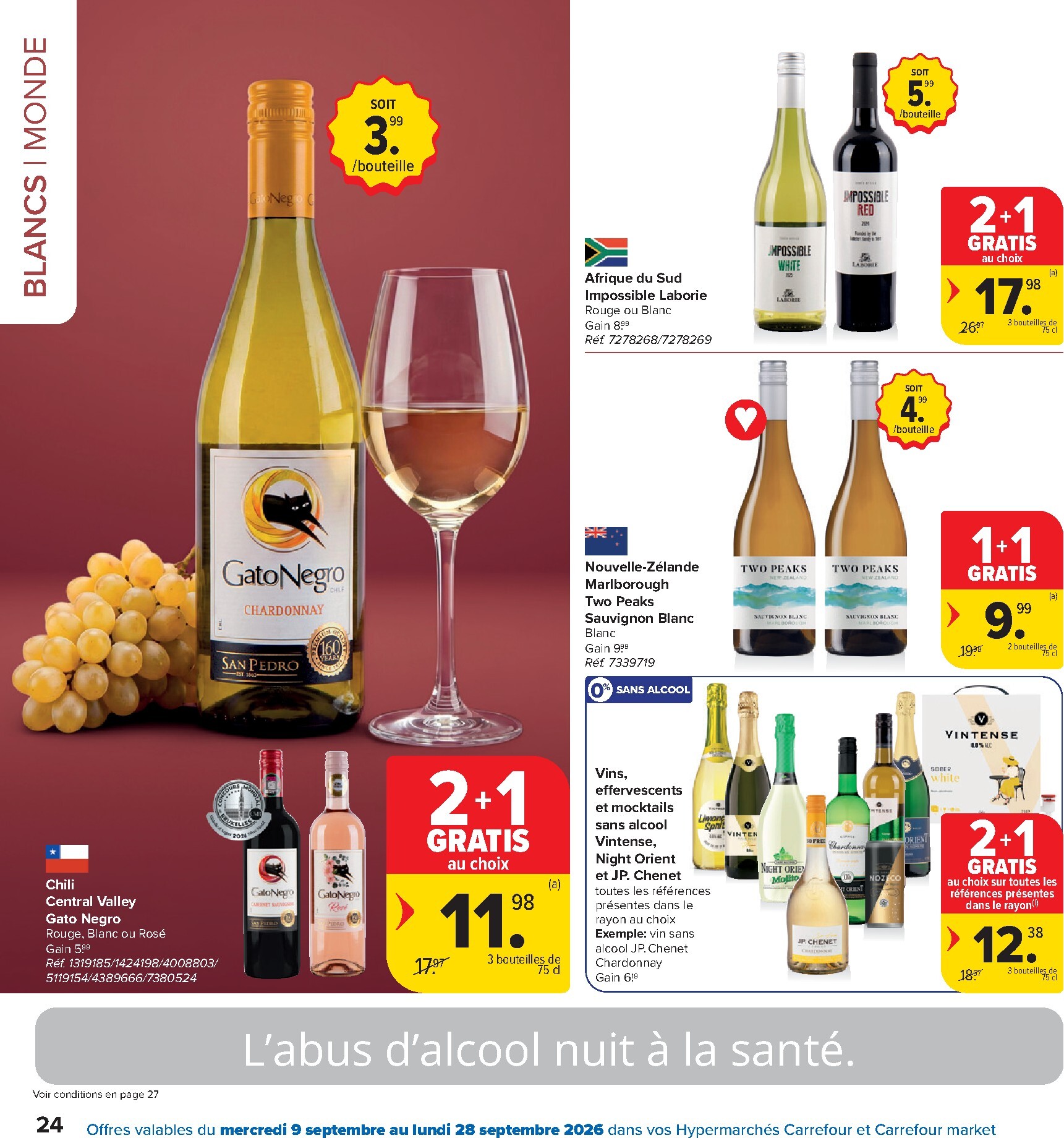 carrefour - Carrefour Hypermarchés - Foire aux vins folder voor volgende week van woensdag 09/09/2026 tot maandag 28/09/2026 - page: 24