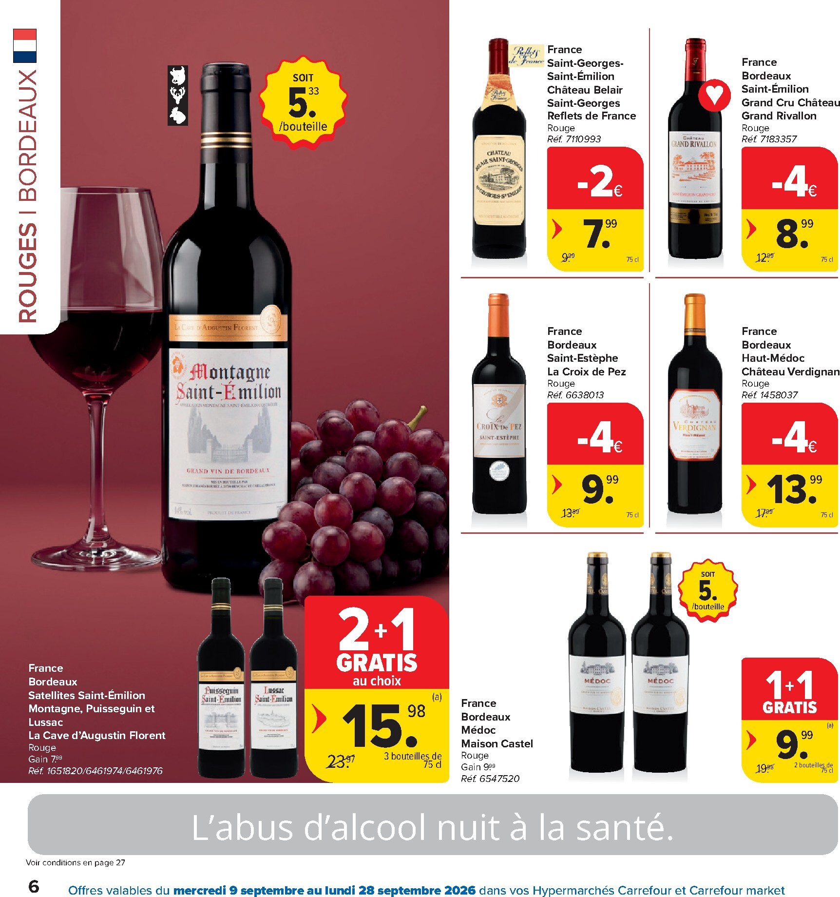carrefour - Carrefour Hypermarchés - Foire aux vins folder voor volgende week van woensdag 09/09/2026 tot maandag 28/09/2026 - page: 6