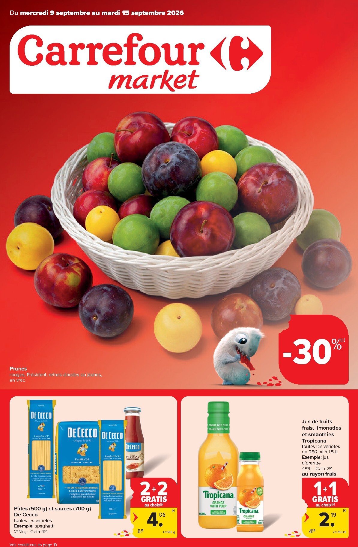 carrefour - Carrefour - Market Promotions de la semaine folder voor volgende week van woensdag 09/09/2026 tot dinsdag 15/09/2026