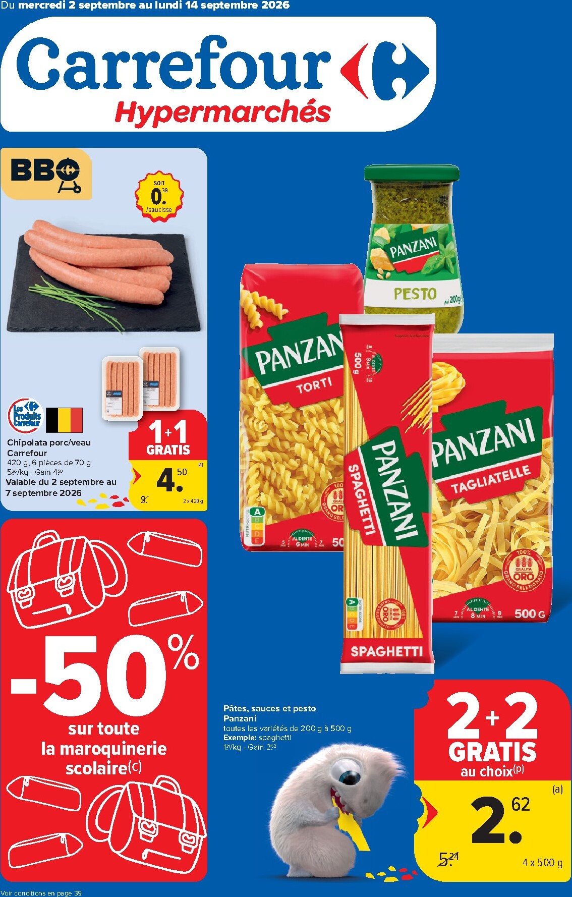 carrefour - Huidige Carrefour - Hypermarchés folder geldig van woensdag 02/09/2026 tot maandag 14/09/2026