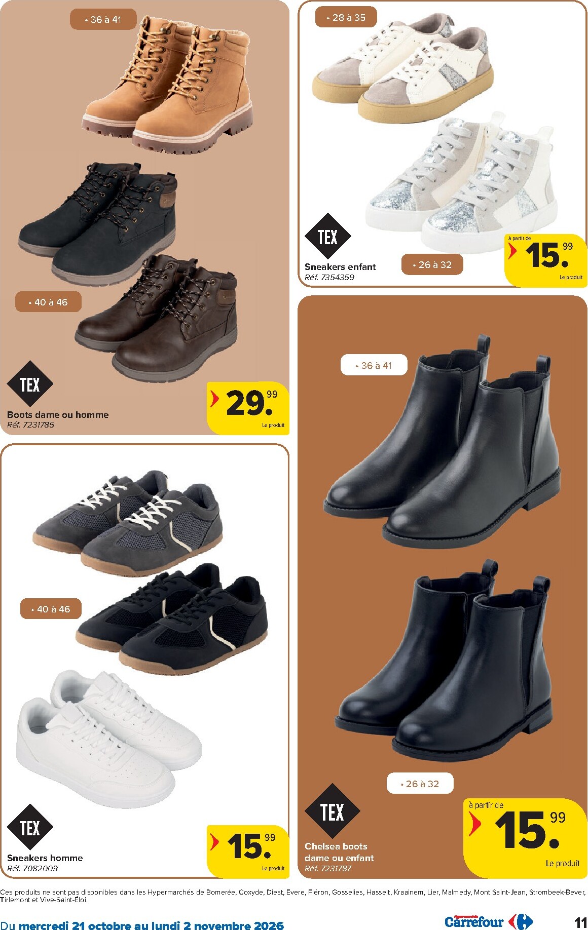 carrefour - Carrefour - Textile d'automne folder voor volgende week van woensdag 21/10/2026 tot maandag 02/11/2026 - page: 11
