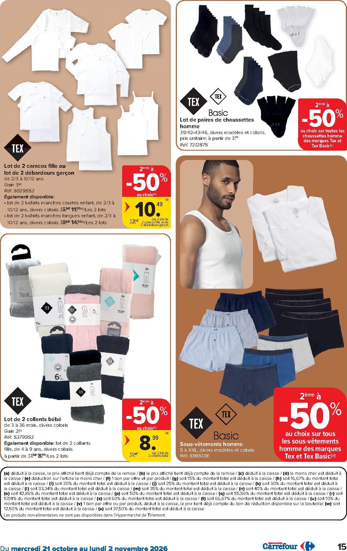 carrefour - Carrefour - Textile d'automne folder voor volgende week van woensdag 21/10/2026 tot maandag 02/11/2026 - page: 15