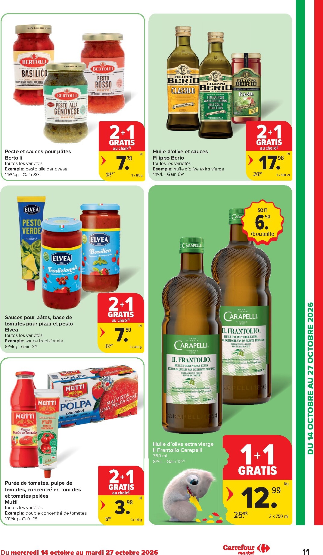 carrefour - Carrefour - Market Promotions de la semaine folder voor volgende week van woensdag 14/10/2026 tot dinsdag 20/10/2026 - page: 11