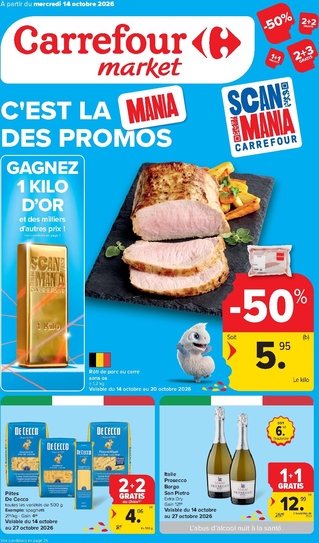 carrefour - Carrefour - Market Promotions de la semaine folder voor volgende week van woensdag 14/10/2026 tot dinsdag 20/10/2026