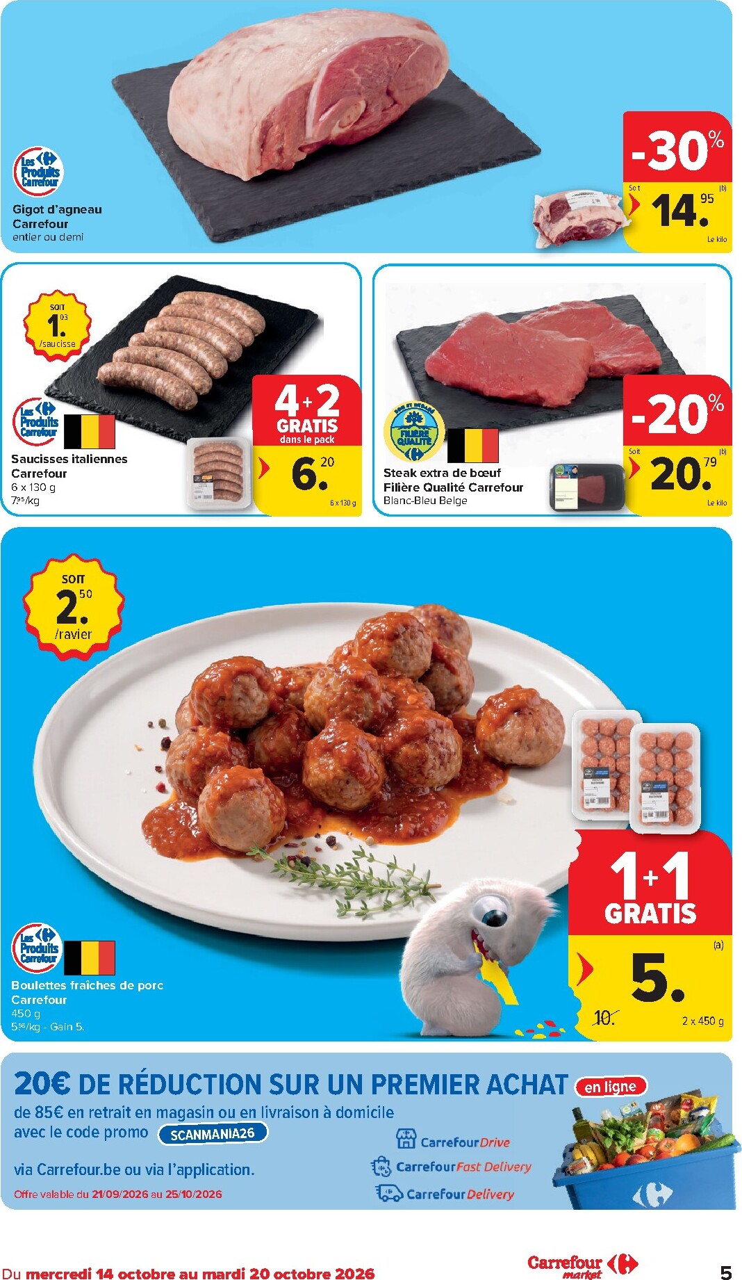 carrefour - Carrefour - Market Promotions de la semaine folder voor volgende week van woensdag 14/10/2026 tot dinsdag 20/10/2026 - page: 5