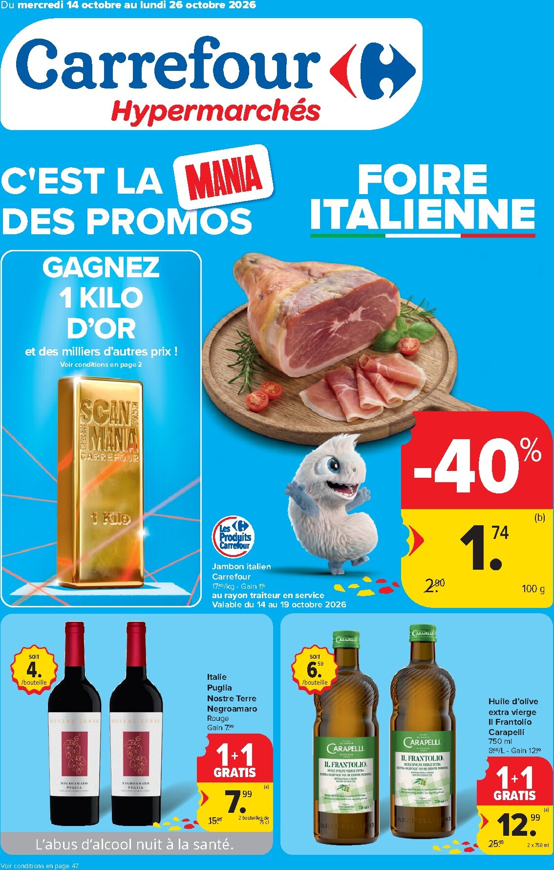 carrefour - Carrefour folder voor volgende week van woensdag 14/10/2026 tot maandag 26/10/2026