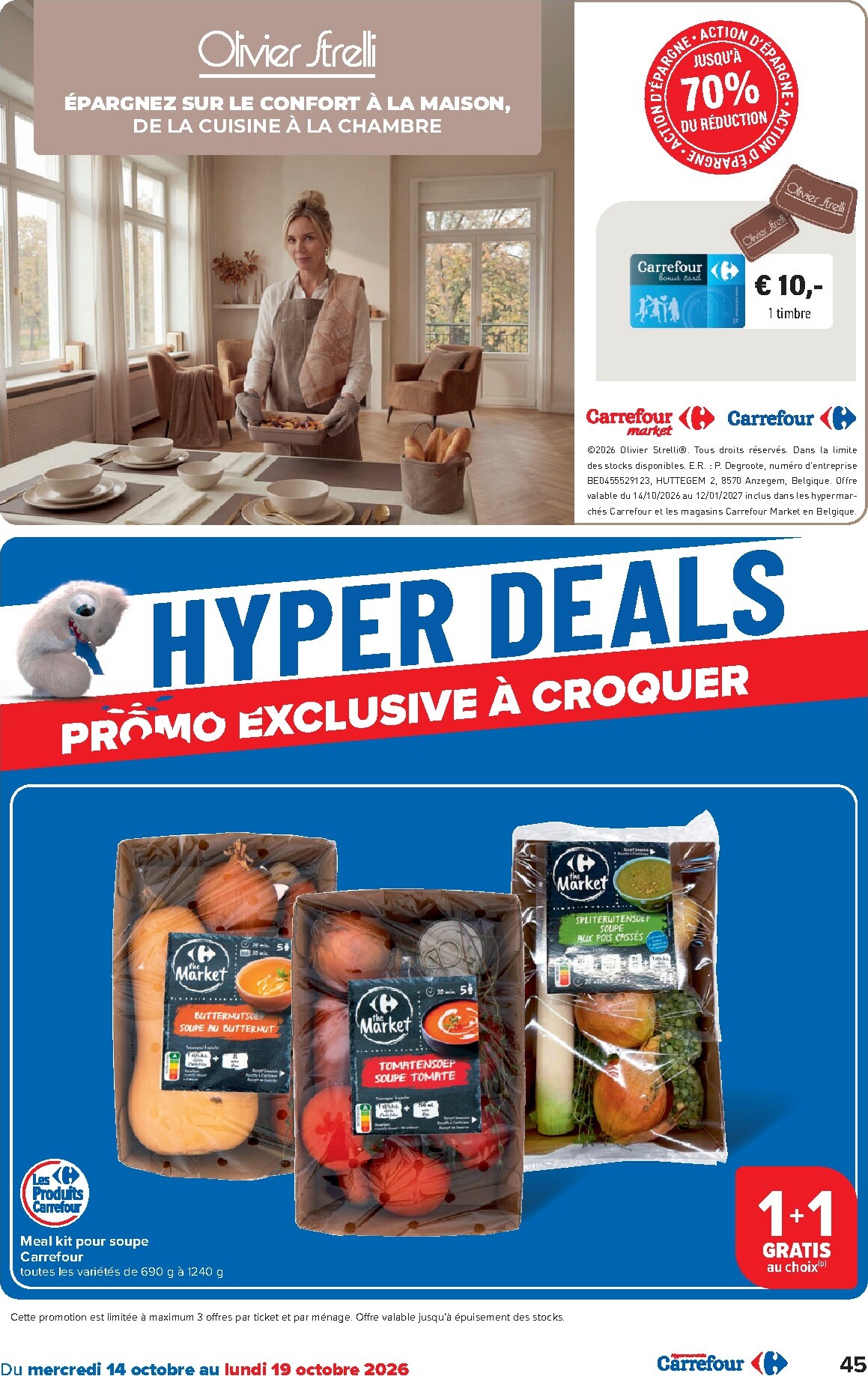 carrefour - Carrefour folder voor volgende week van woensdag 14/10/2026 tot maandag 26/10/2026 - page: 45