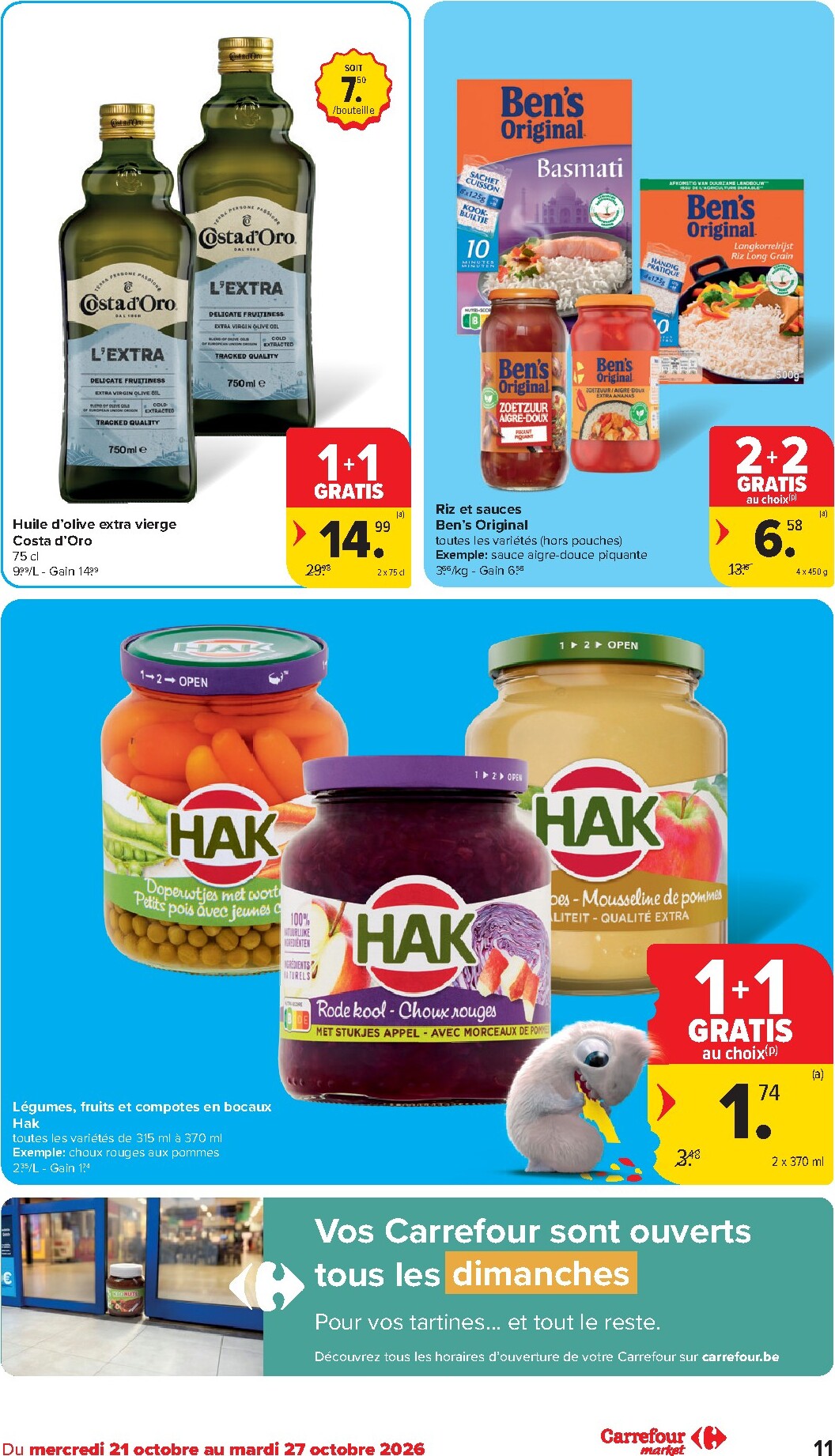 carrefour - Carrefour Market folder voor volgende week van woensdag 21/10/2026 tot dinsdag 27/10/2026 - page: 11