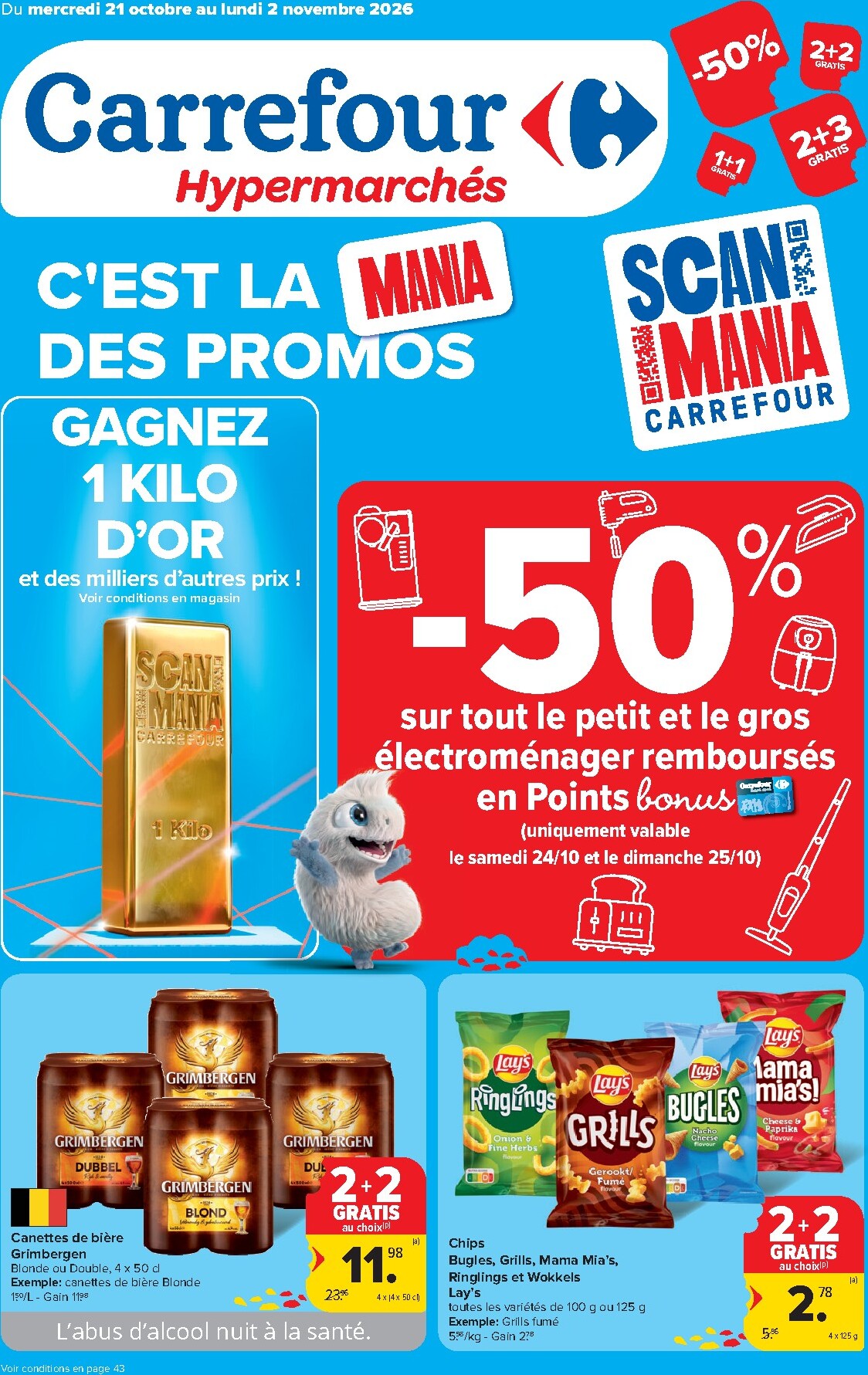 carrefour - Carrefour Hypermarchés folder voor volgende week van woensdag 21/10/2026 tot maandag 02/11/2026
