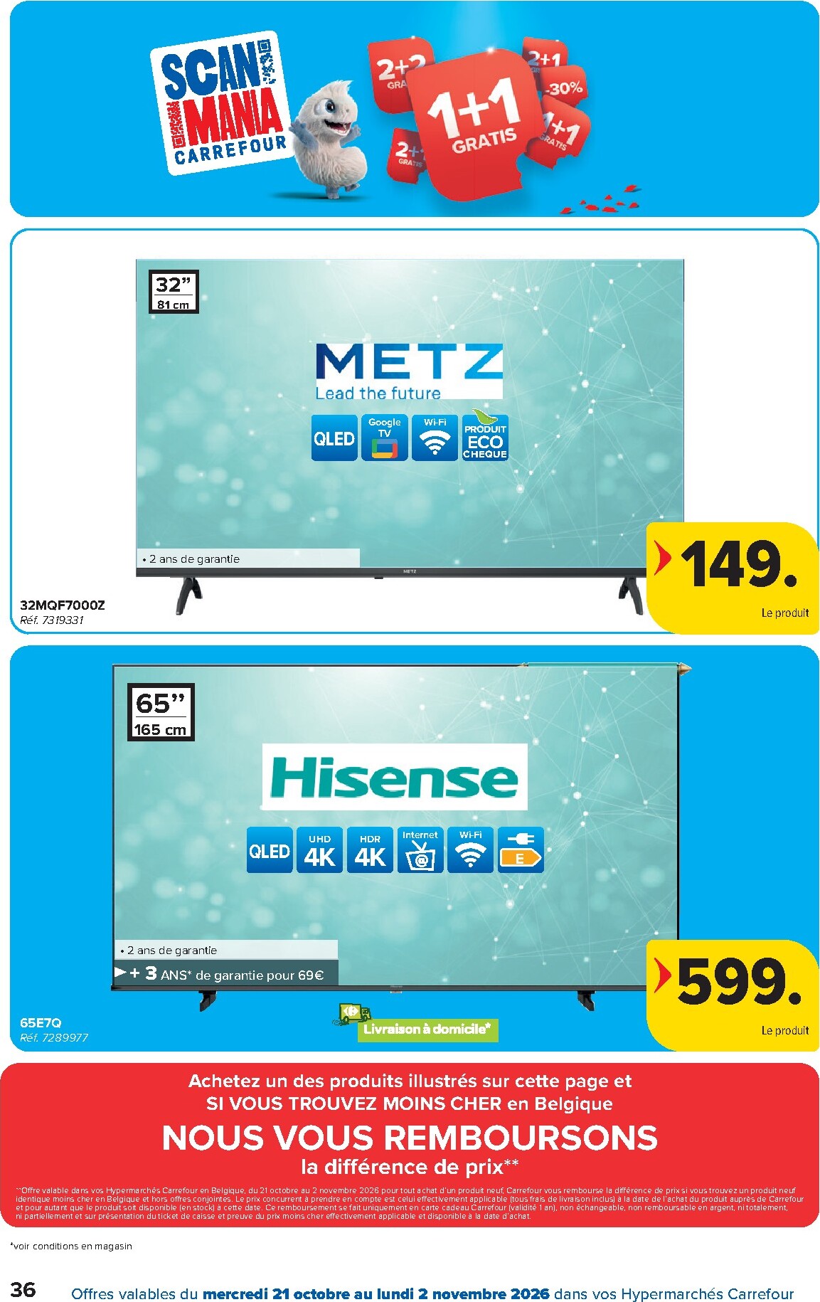 carrefour - Carrefour Hypermarchés folder voor volgende week van woensdag 21/10/2026 tot maandag 02/11/2026 - page: 36