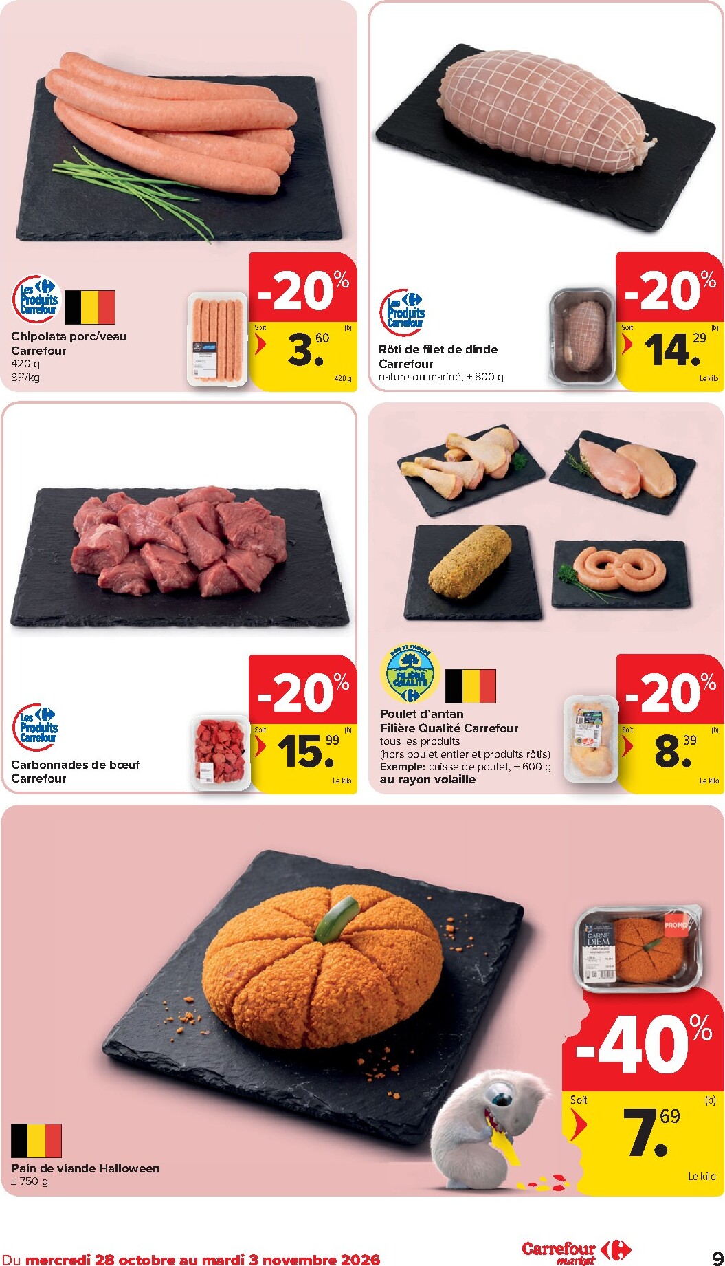 carrefour - Carrefour Market folder voor volgende week van woensdag 28/10/2026 tot dinsdag 03/11/2026 - page: 9