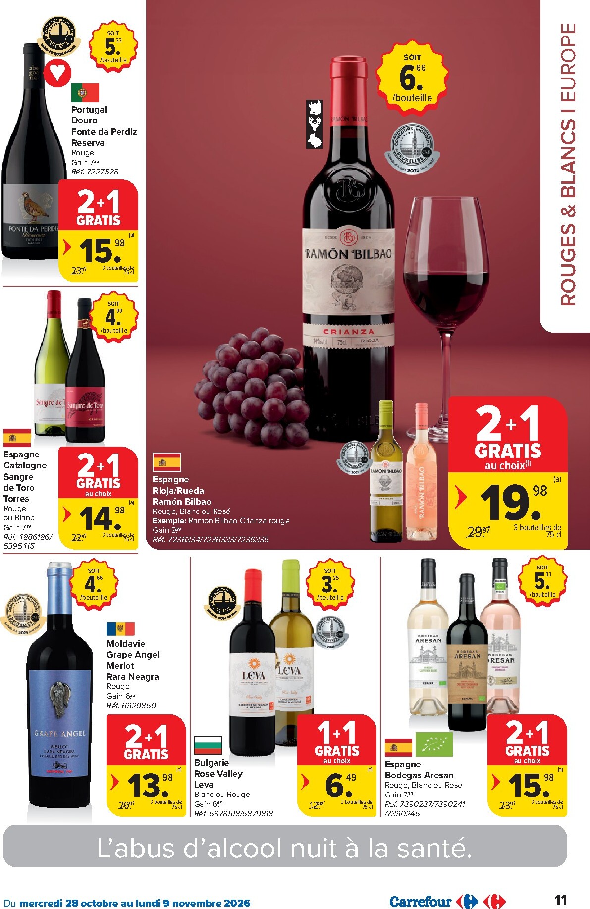 carrefour - Carrefour - Catalogue Foire aux vins folder voor volgende week van woensdag 28/10/2026 tot maandag 09/11/2026 - page: 11