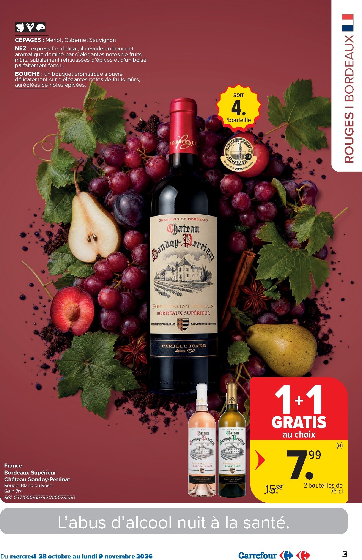 carrefour - Carrefour - Catalogue Foire aux vins folder voor volgende week van woensdag 28/10/2026 tot maandag 09/11/2026 - page: 3