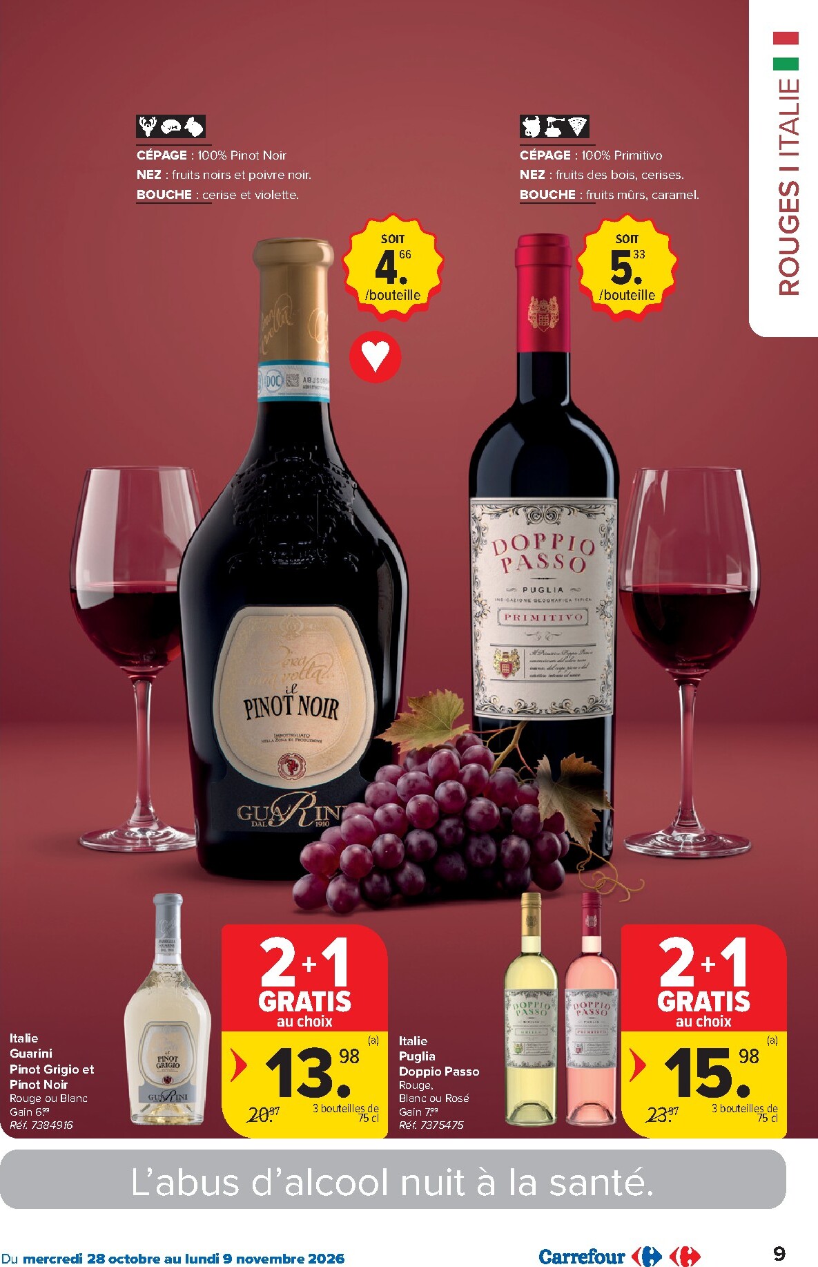 carrefour - Carrefour - Catalogue Foire aux vins folder voor volgende week van woensdag 28/10/2026 tot maandag 09/11/2026 - page: 9