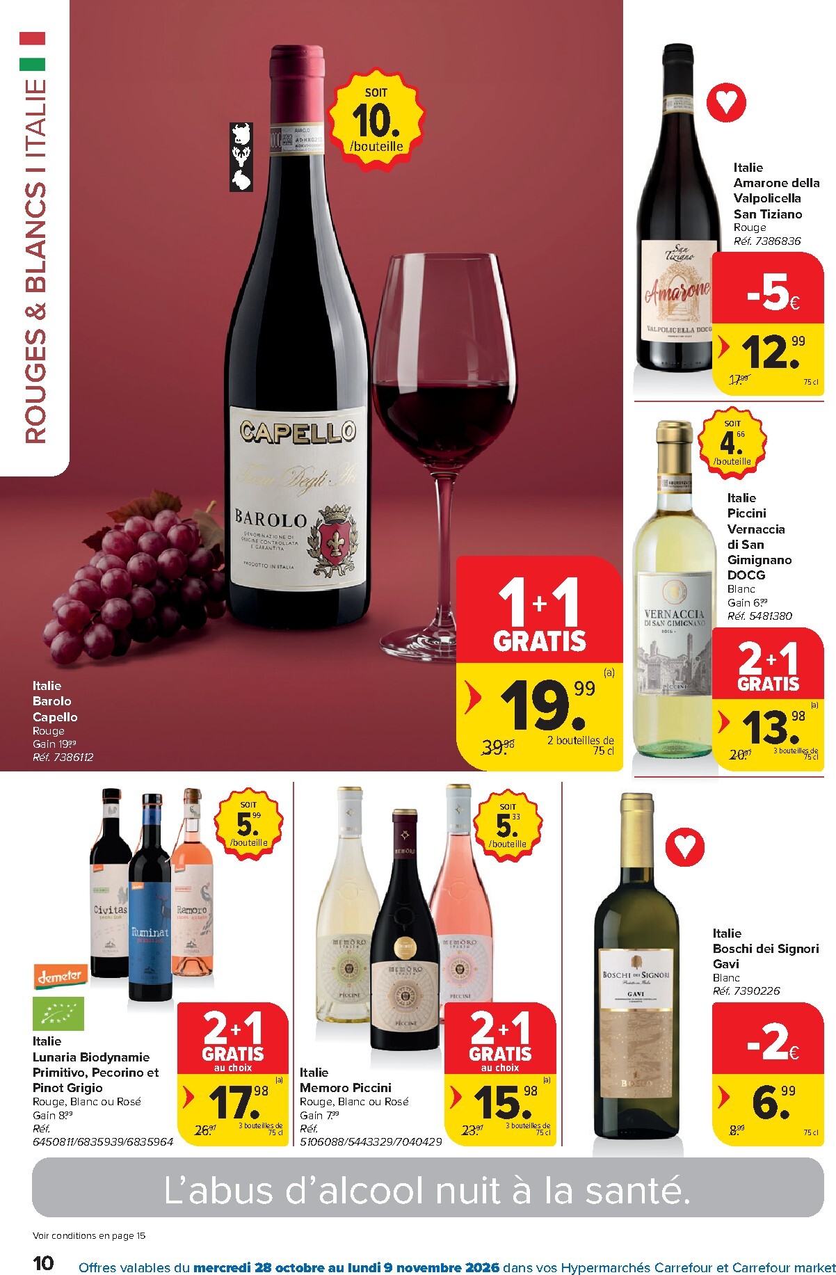 carrefour - Carrefour - Catalogue Foire aux vins folder voor volgende week van woensdag 28/10/2026 tot maandag 09/11/2026 - page: 10