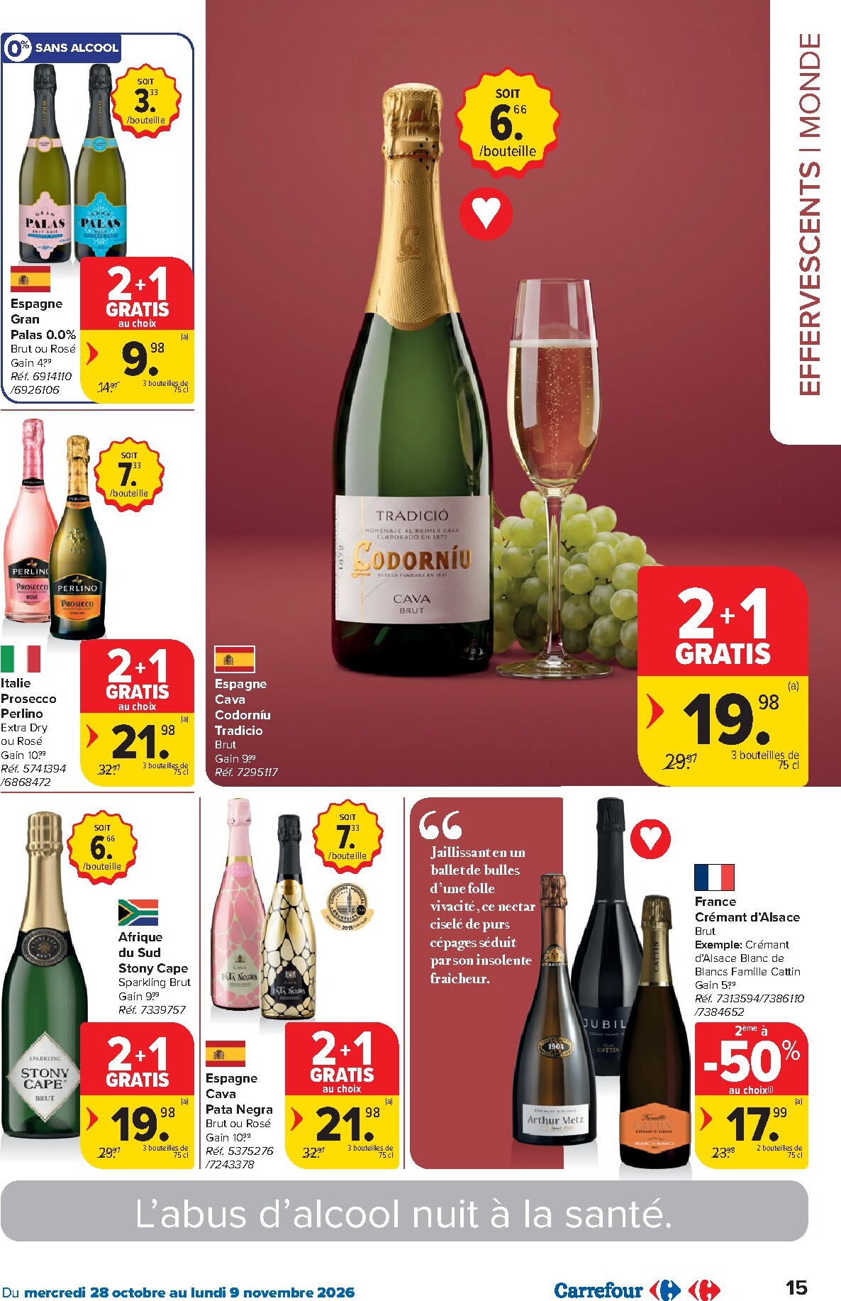 carrefour - Carrefour - Catalogue Foire aux vins folder voor volgende week van woensdag 28/10/2026 tot maandag 09/11/2026 - page: 15