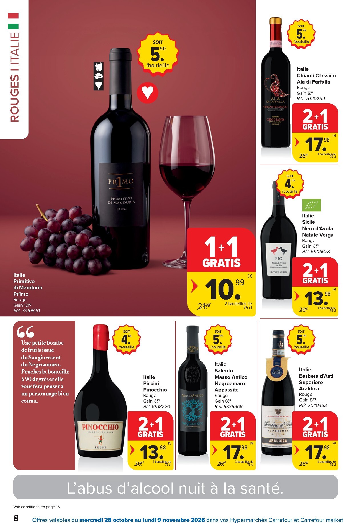 carrefour - Carrefour - Catalogue Foire aux vins folder voor volgende week van woensdag 28/10/2026 tot maandag 09/11/2026 - page: 8
