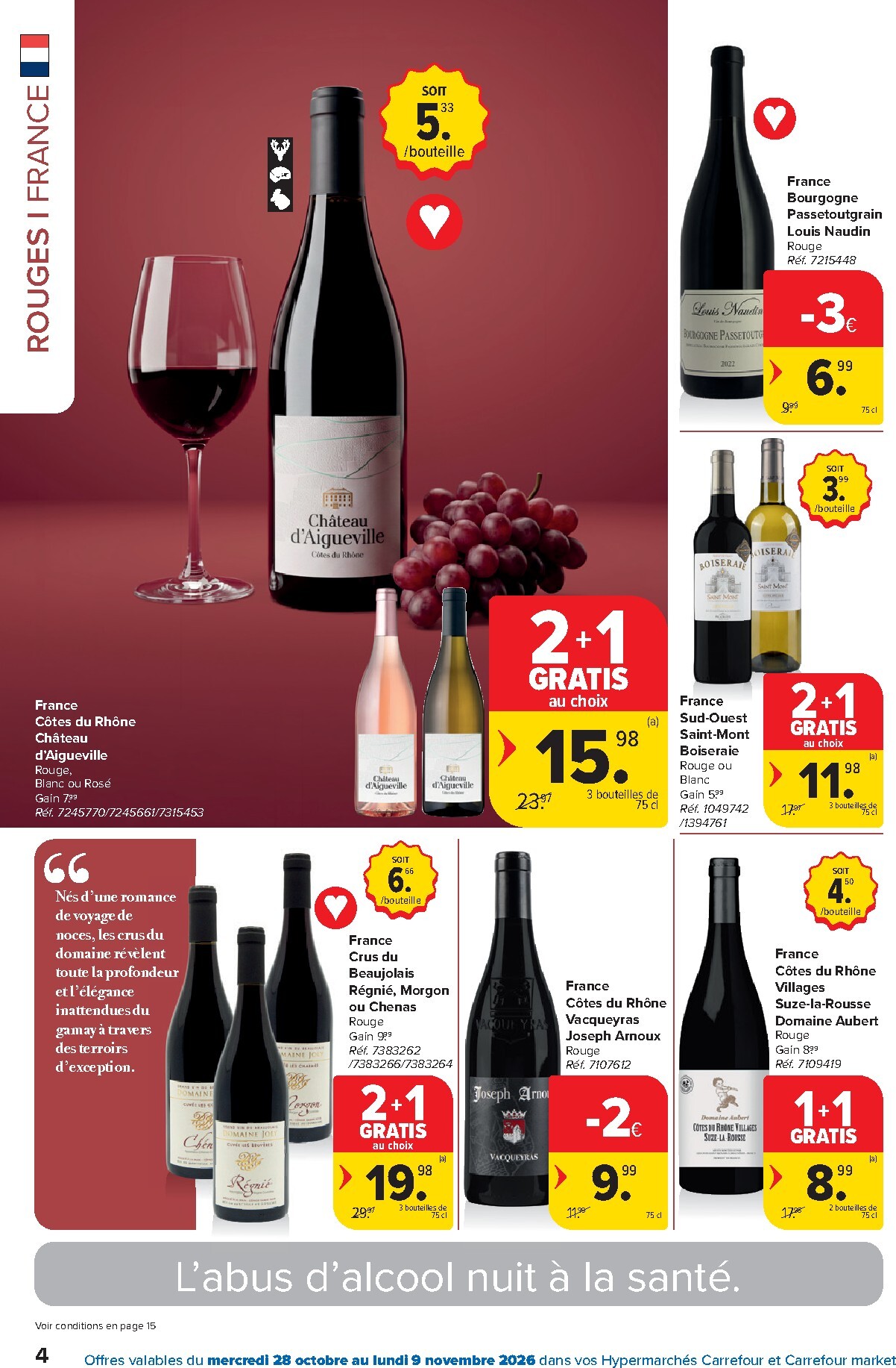 carrefour - Carrefour - Catalogue Foire aux vins folder voor volgende week van woensdag 28/10/2026 tot maandag 09/11/2026 - page: 4