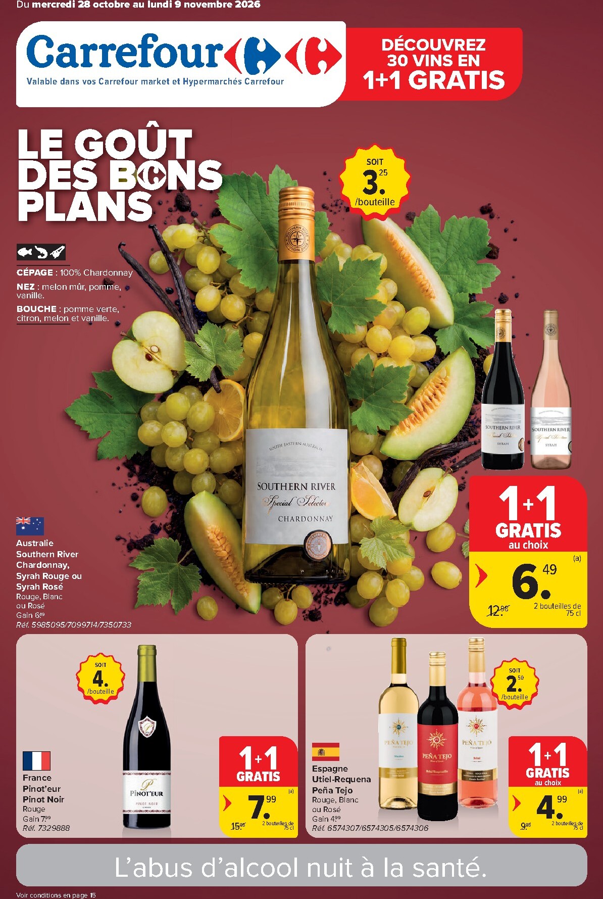 carrefour - Carrefour - Catalogue Foire aux vins folder voor volgende week van woensdag 28/10/2026 tot maandag 09/11/2026