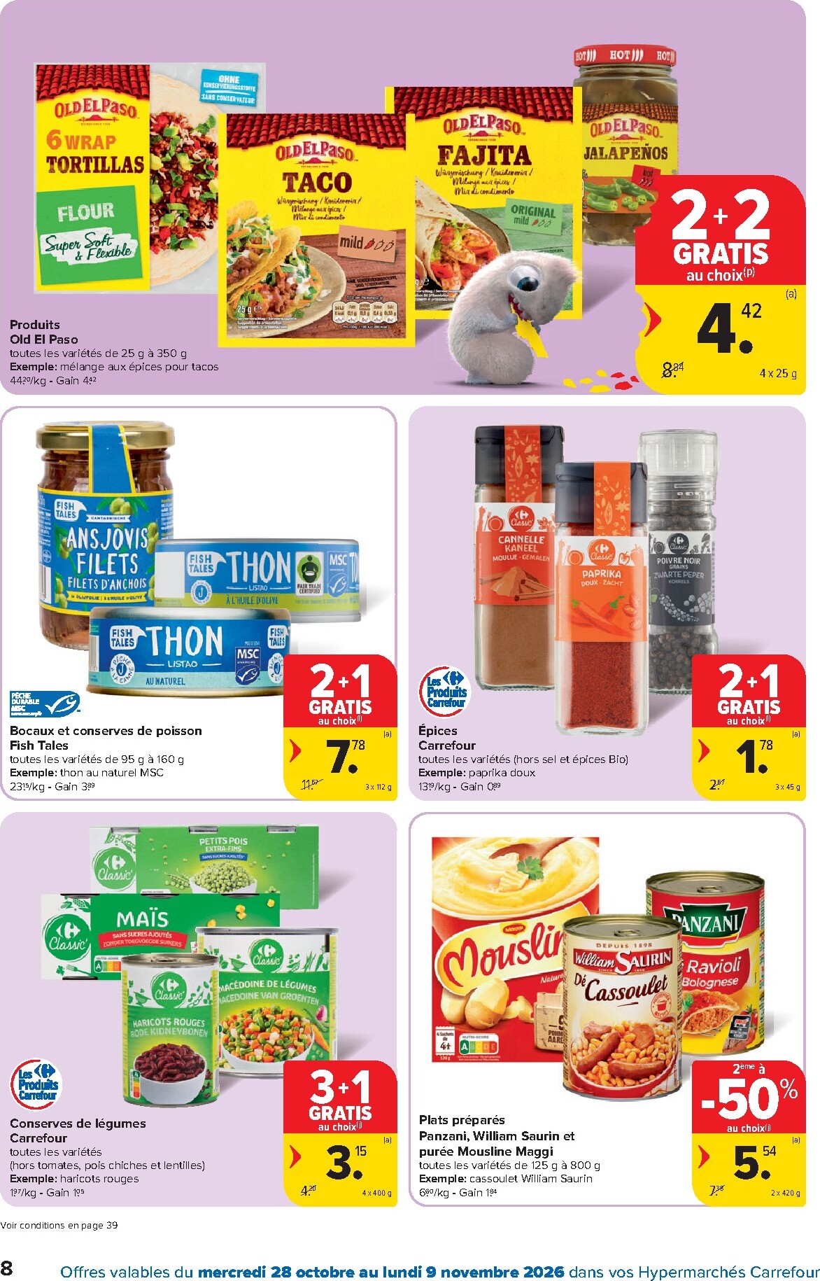 carrefour - Carrefour Hypermarchés folder voor volgende week van woensdag 28/10/2026 tot maandag 09/11/2026 - page: 8