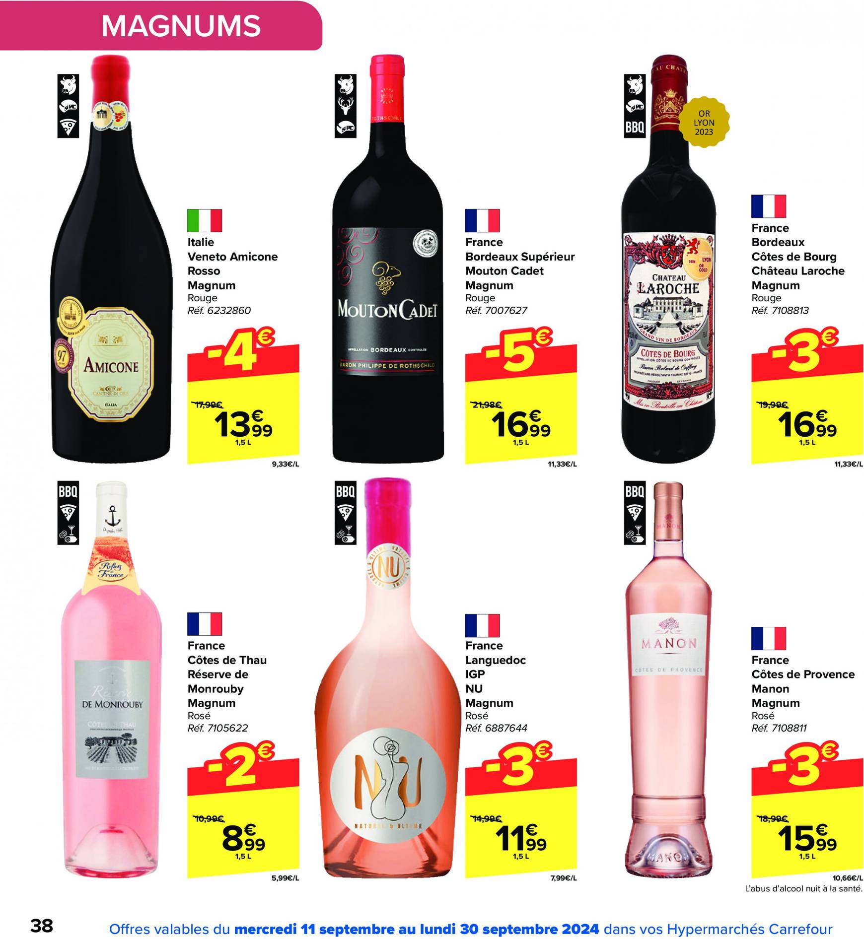 carrefour - Carrefour - Foire aux Vins folder huidig 11.09. - 30.09. - page: 38