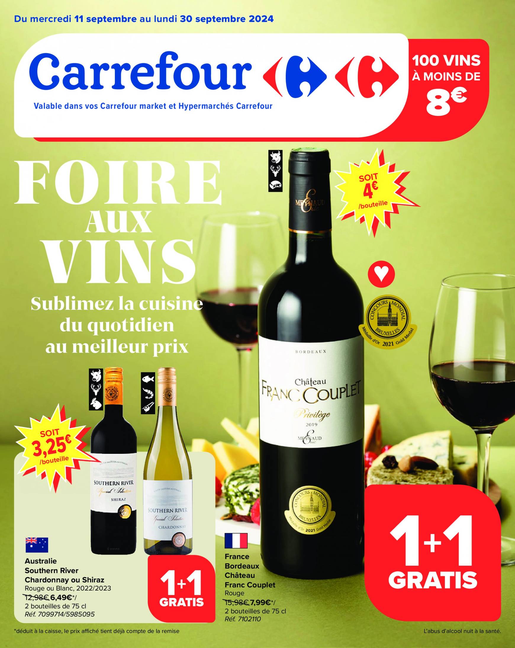 carrefour - Carrefour - Foire aux Vins folder huidig 11.09. - 30.09. - page: 1