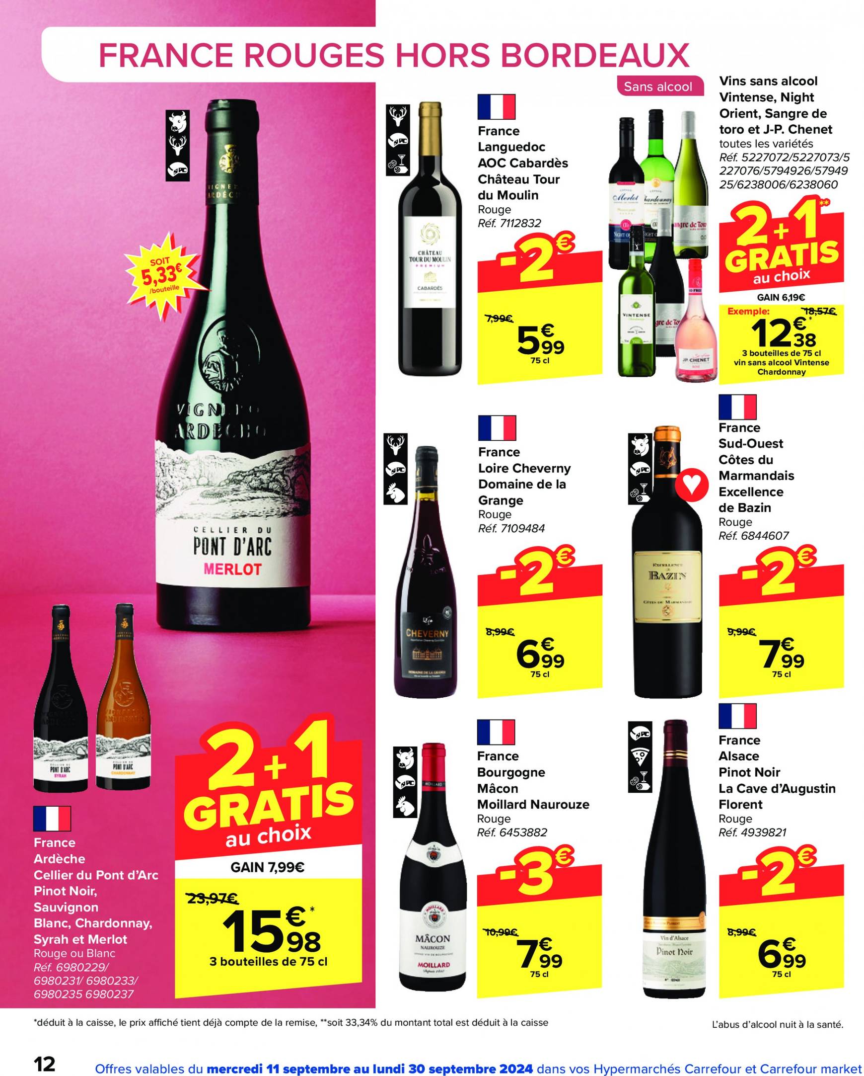 carrefour - Carrefour - Foire aux Vins folder huidig 11.09. - 30.09. - page: 12