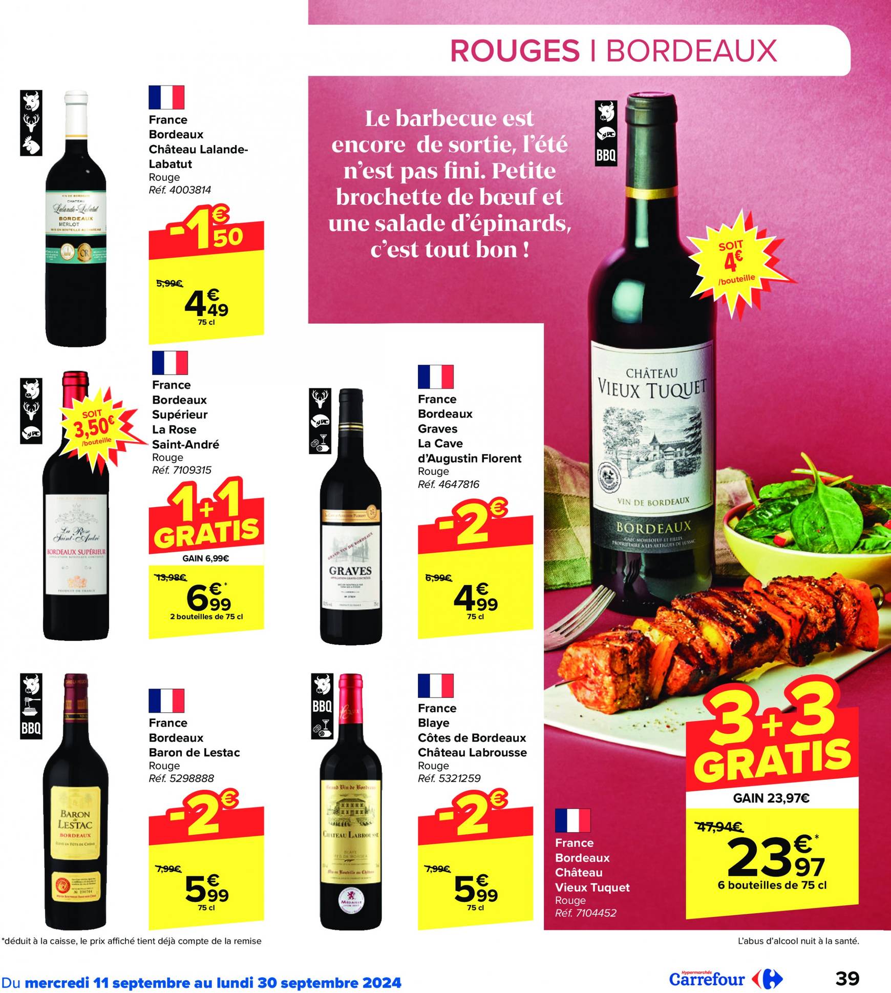 carrefour - Carrefour - Foire aux Vins folder huidig 11.09. - 30.09. - page: 39