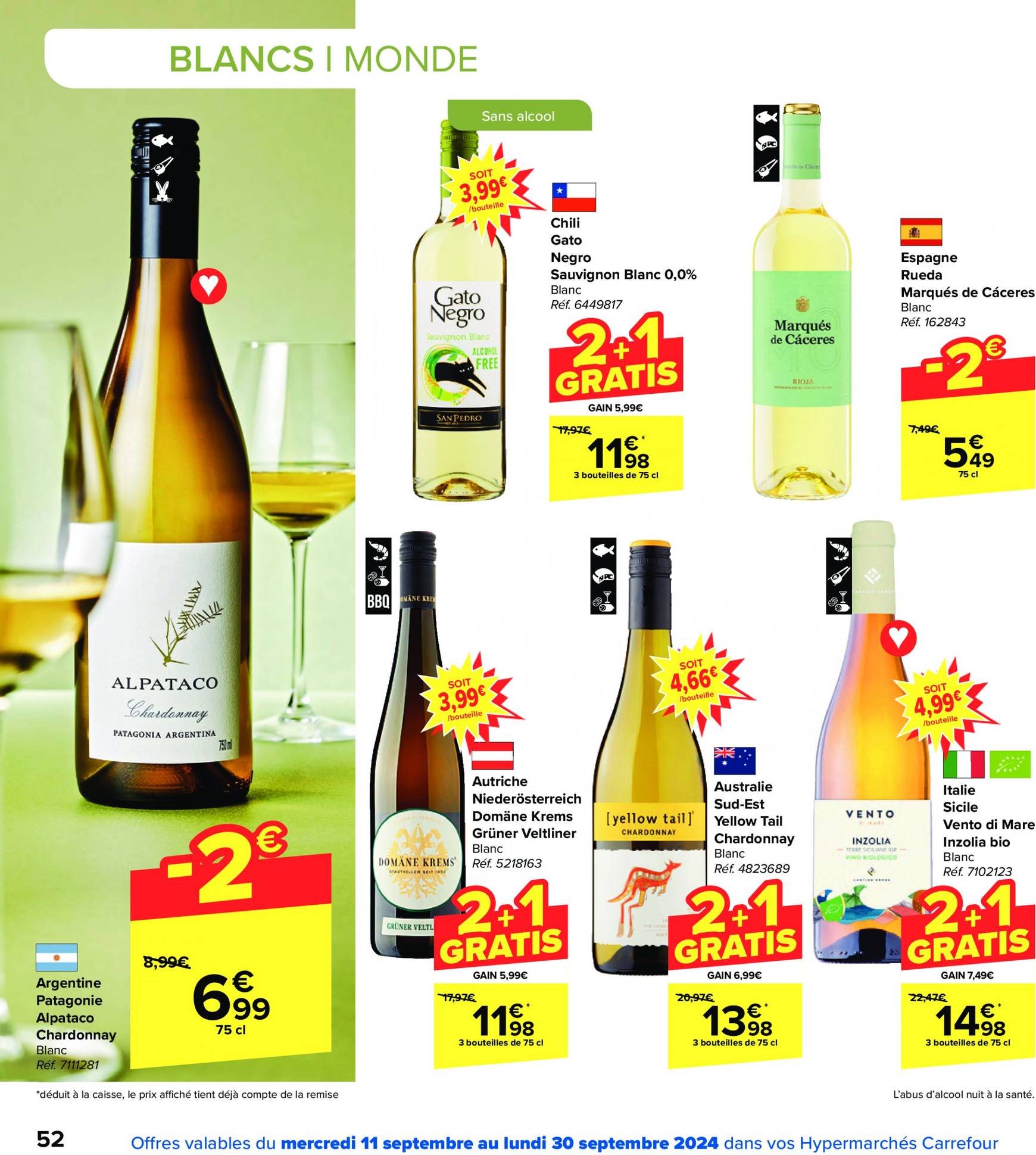 carrefour - Carrefour - Foire aux Vins folder huidig 11.09. - 30.09. - page: 52