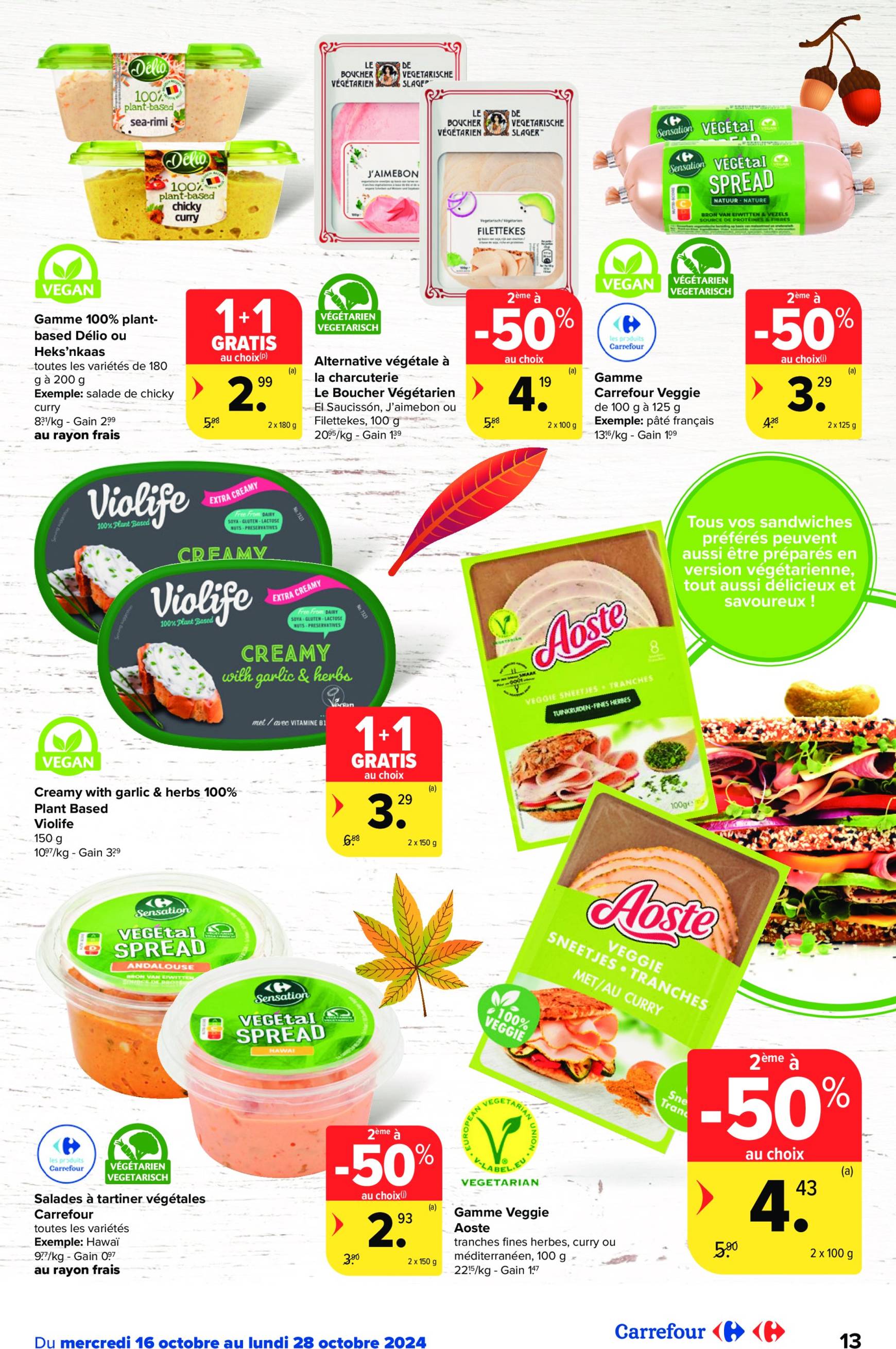 carrefour - Carrefour - Spécial Veggie folder geldig vanaf 16.10. - 28.10. - page: 13