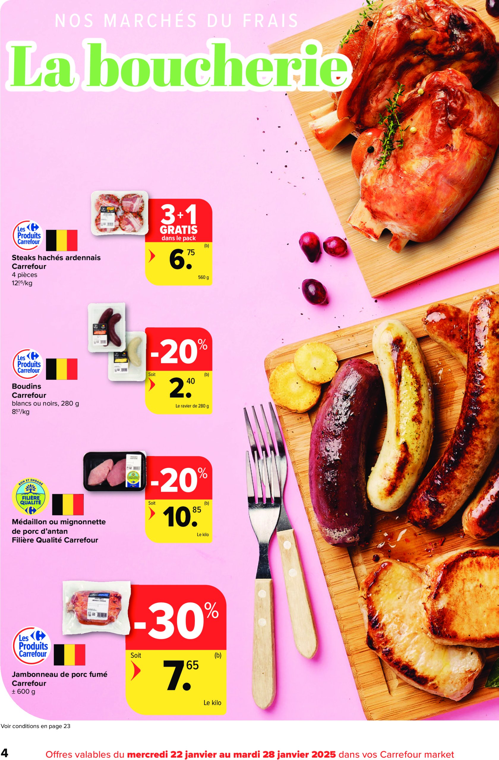 carrefour - Carrefour Market folder geldig vanaf 22/01 - 28/01 - page: 4