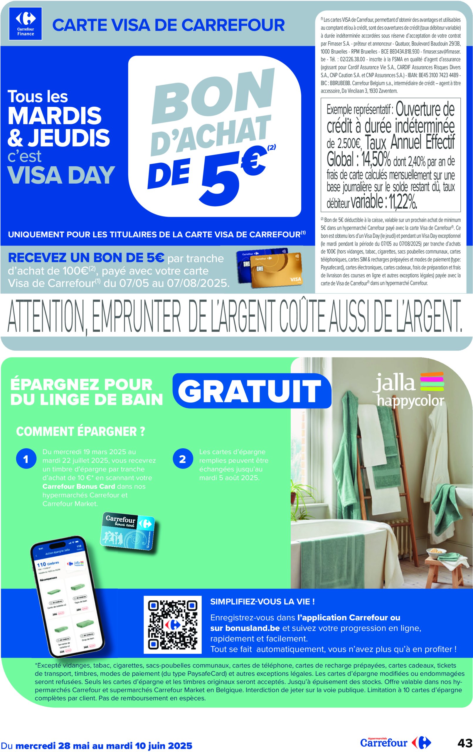 carrefour - Carrefour Hypermarchés folder geldig vanaf 28/05 - 10/06 - page: 43 carrefour - Carrefour Hypermarchés folder geldig vanaf 28/05 - 10/06 - page: 43