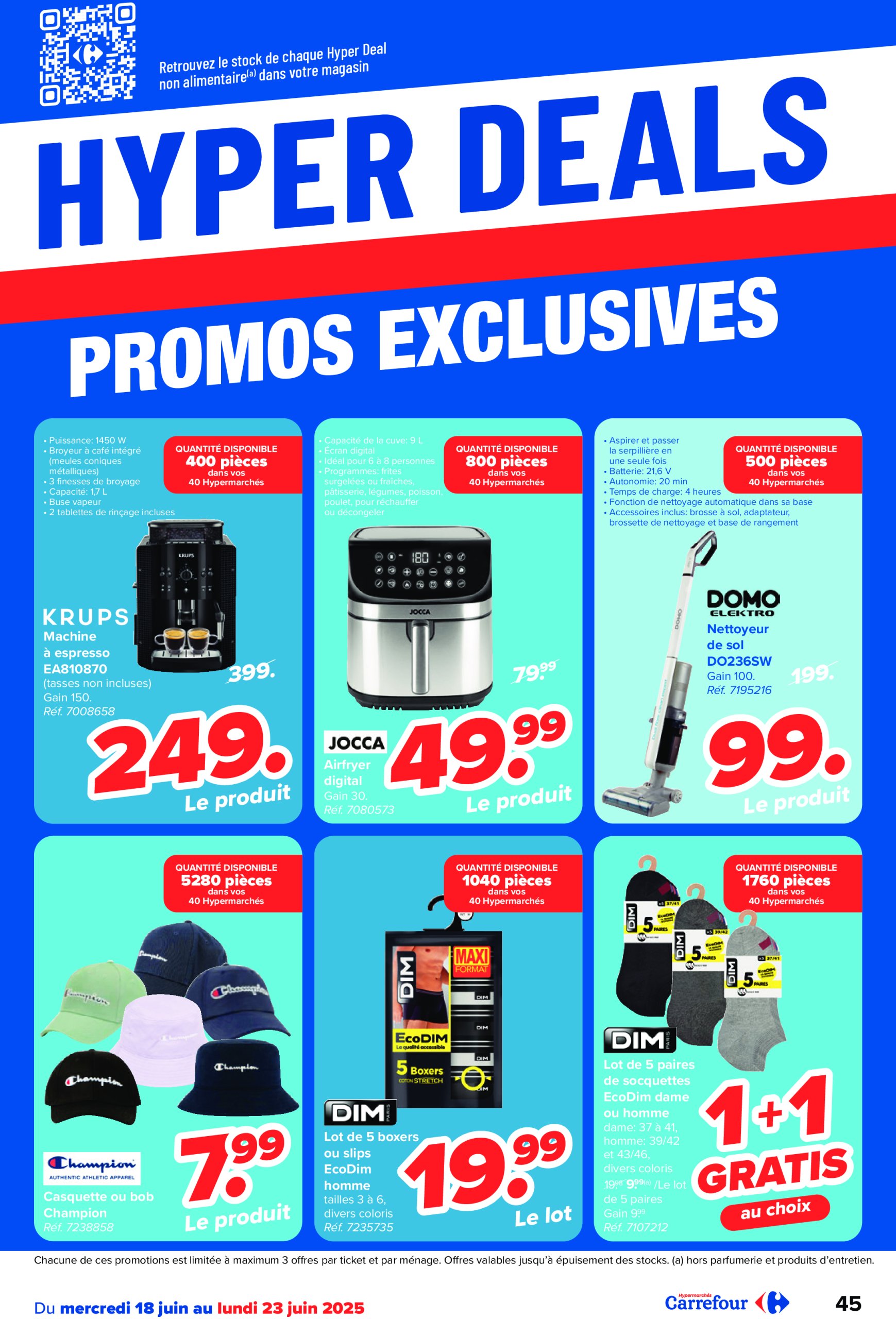 carrefour - Carrefour Hypermarchés folder geldig vanaf 18/06 - 30/06 - page: 45 carrefour - Carrefour Hypermarchés folder geldig vanaf 18/06 - 30/06 - page: 45
