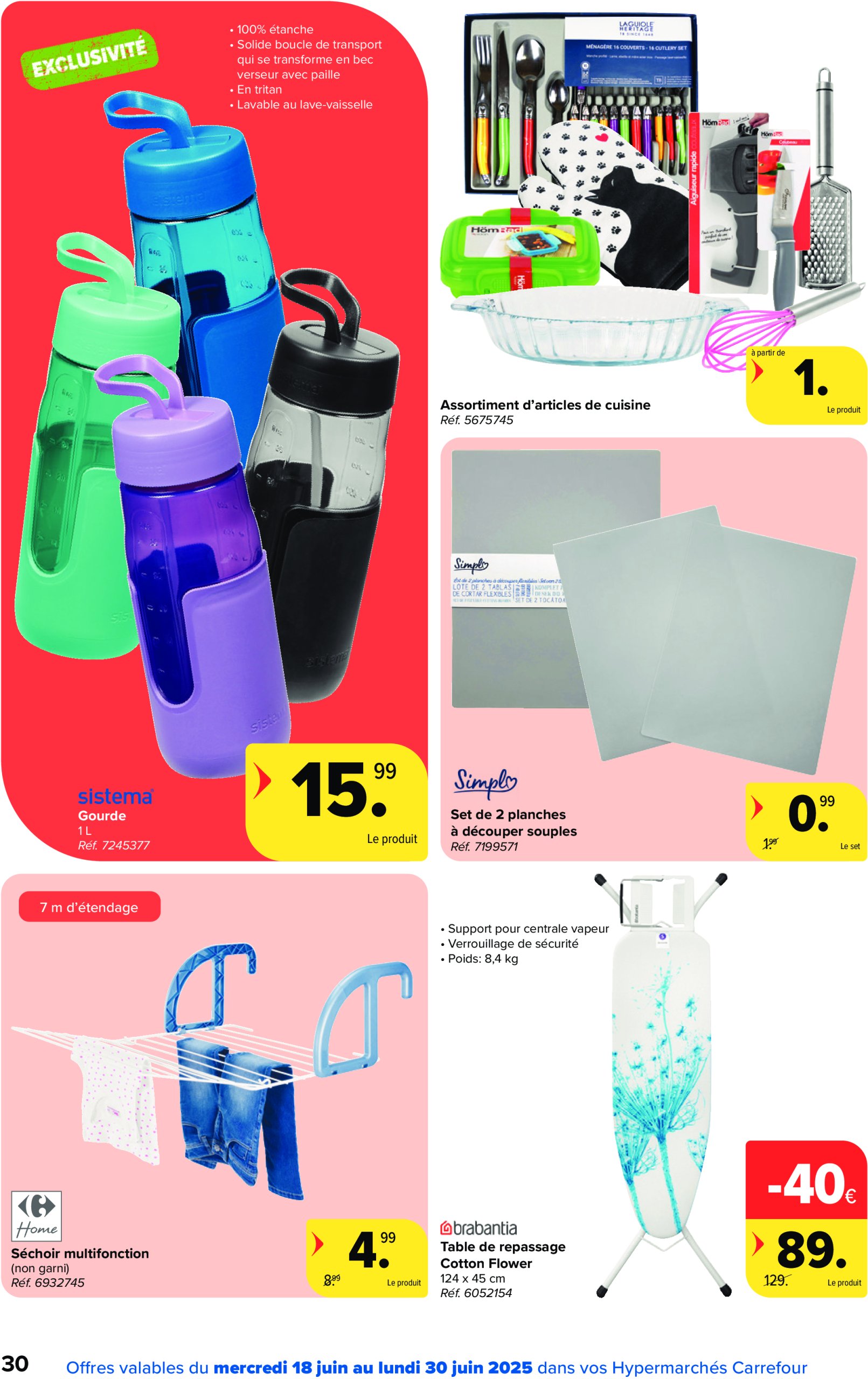 carrefour - Carrefour Hypermarchés folder geldig vanaf 18/06 - 30/06 - page: 30 carrefour - Carrefour Hypermarchés folder geldig vanaf 18/06 - 30/06 - page: 30