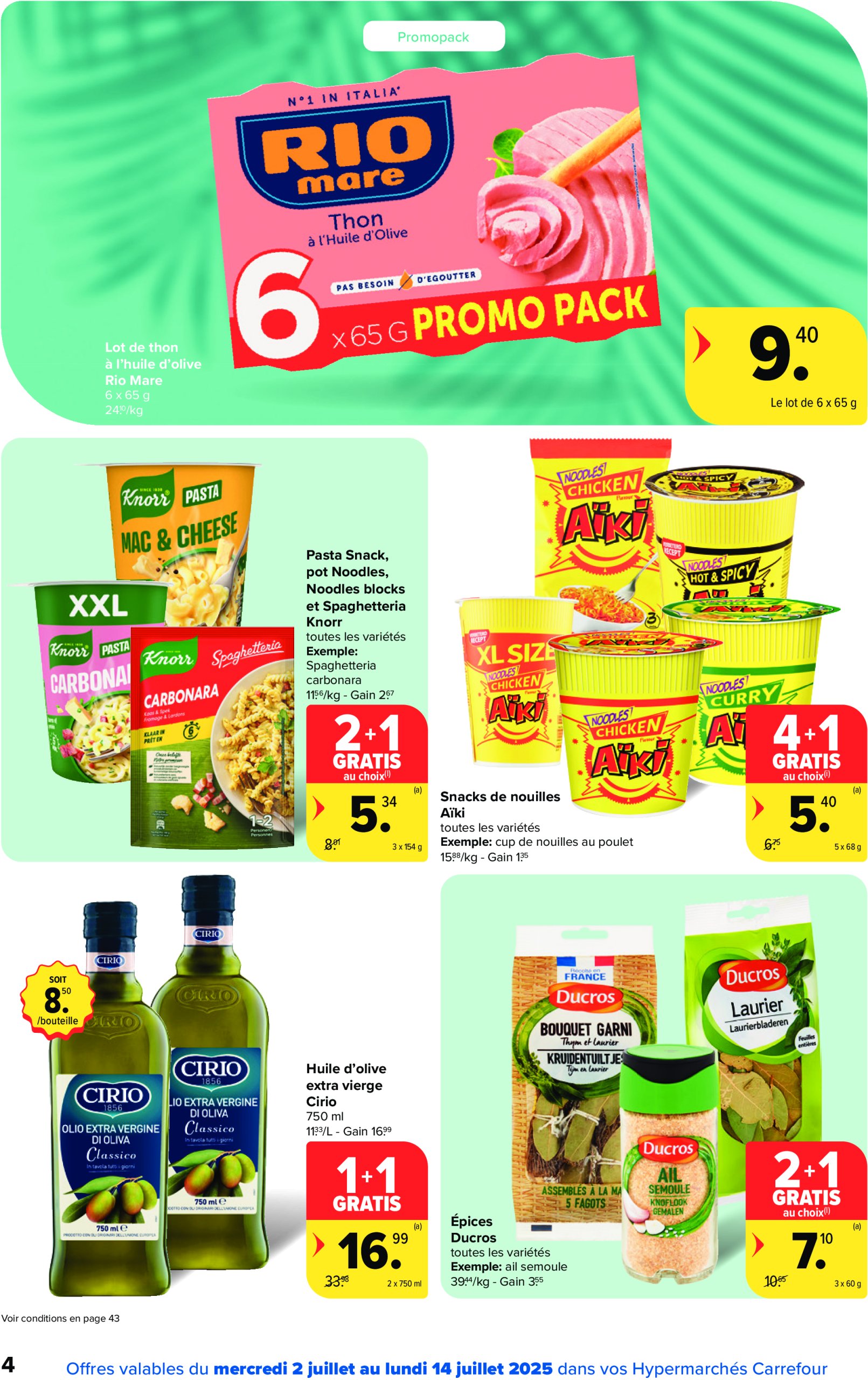 carrefour - Carrefour Hypermarchés folder geldig vanaf 02/07 - 14/07 - page: 4 carrefour - Carrefour Hypermarchés folder geldig vanaf 02/07 - 14/07 - page: 4