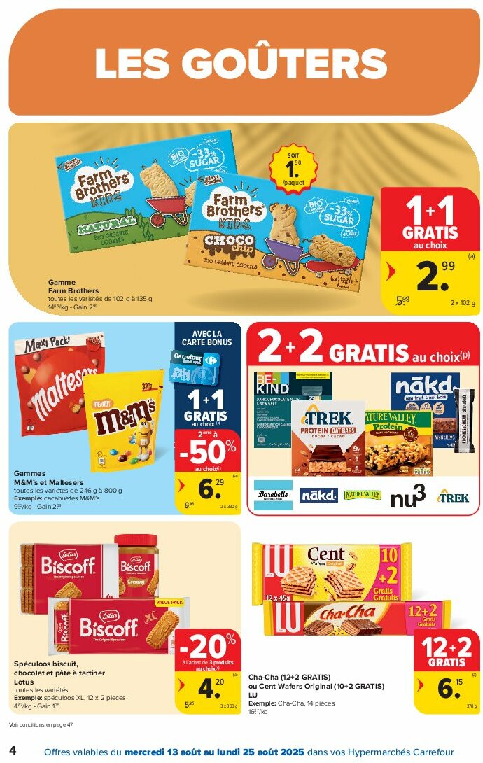 carrefour - Carrefour folder geldig vanaf 13/08 - 25/08 - page: 4 carrefour - Carrefour folder geldig vanaf 13/08 - 25/08 - page: 4