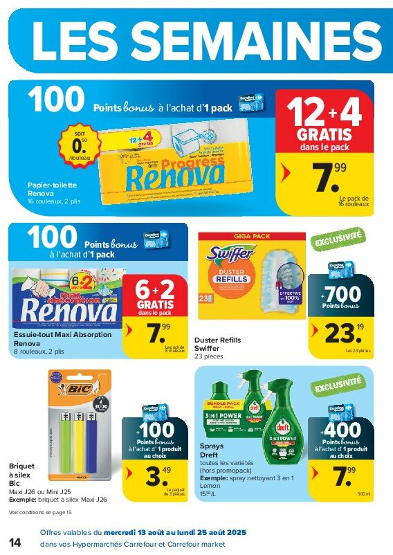 carrefour - Carrefour - Spécial Point Bonus Promotions de la semaine folder geldig vanaf 13/08 - 25/08 - page: 14