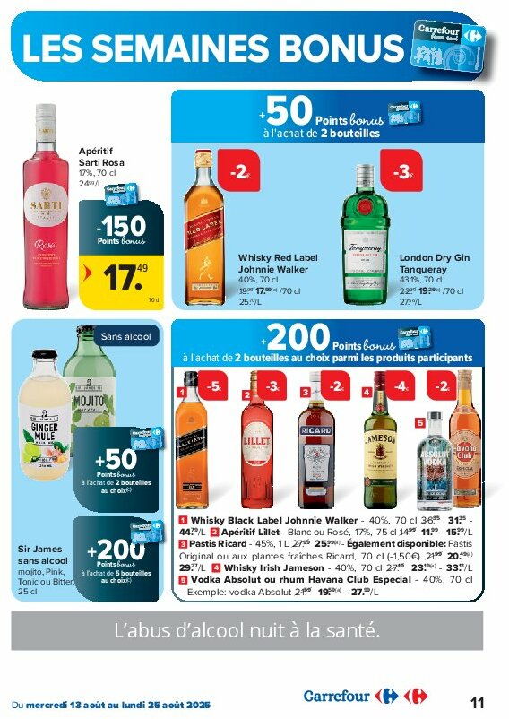 carrefour - Carrefour - Spécial Point Bonus Promotions de la semaine folder geldig vanaf 13/08 - 25/08 - page: 11