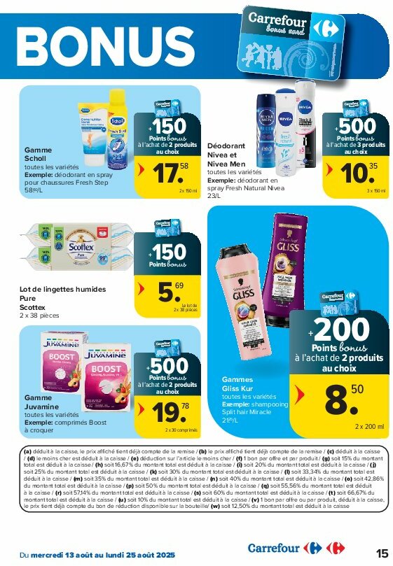 carrefour - Carrefour - Spécial Point Bonus Promotions de la semaine folder geldig vanaf 13/08 - 25/08 - page: 15