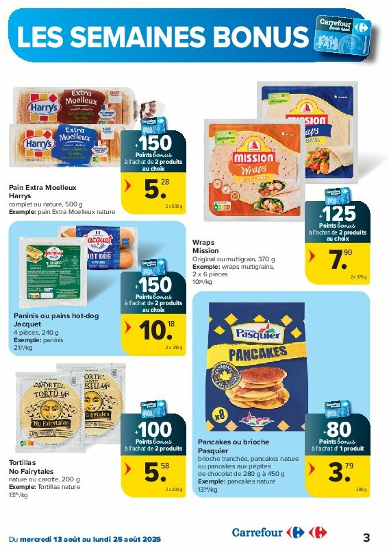 carrefour - Carrefour - Spécial Point Bonus Promotions de la semaine folder geldig vanaf 13/08 - 25/08 - page: 3