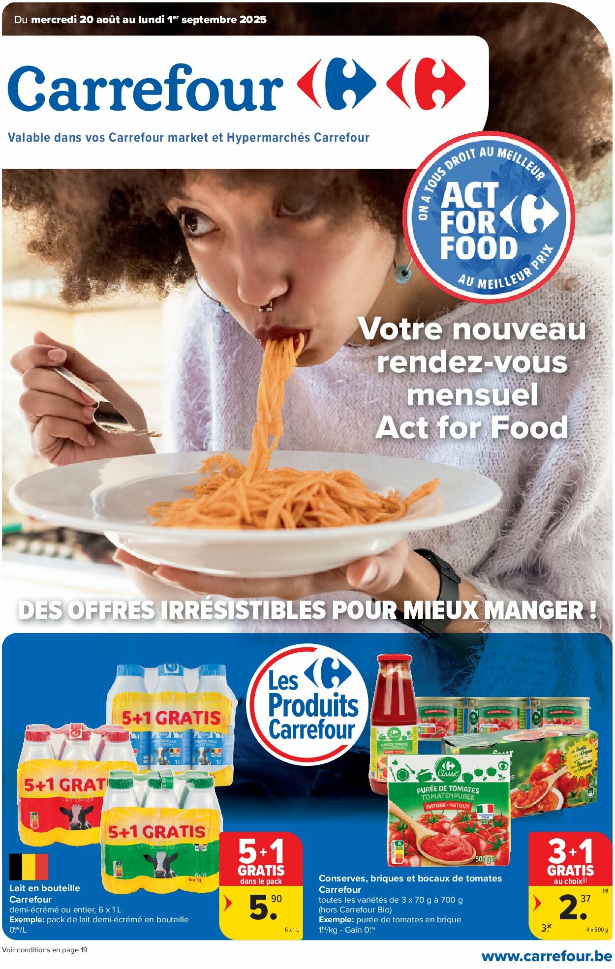 carrefour - Carrefour - Spécial Act For Food folder geldig vanaf 20/08 - 01/09