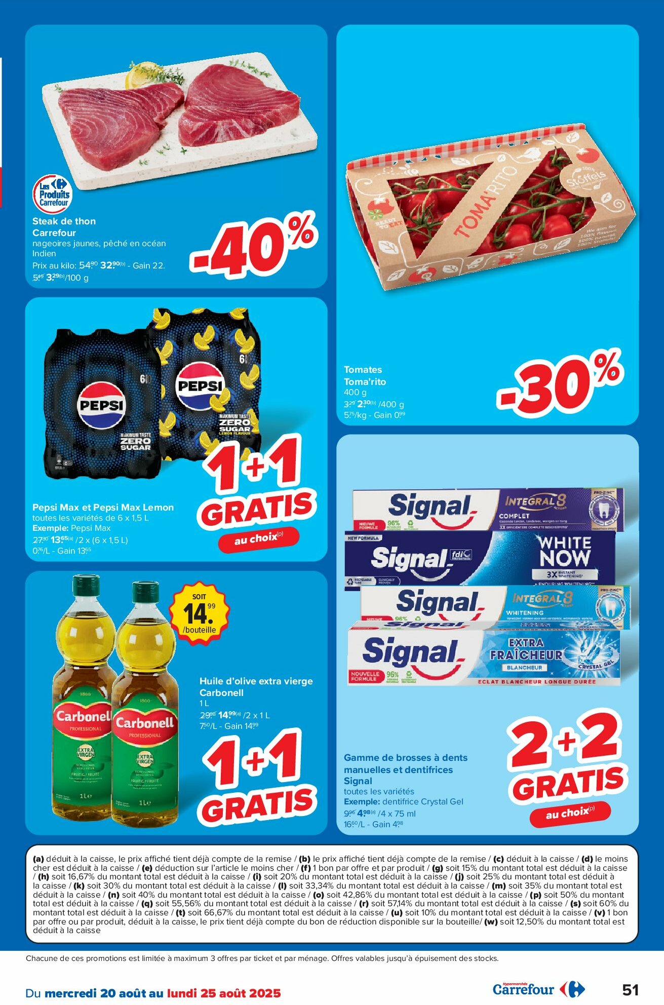 carrefour - Carrefour Hypermarchés folder geldig vanaf 20/08 - 01/09 - page: 51 carrefour - Carrefour Hypermarchés folder geldig vanaf 20/08 - 01/09 - page: 51