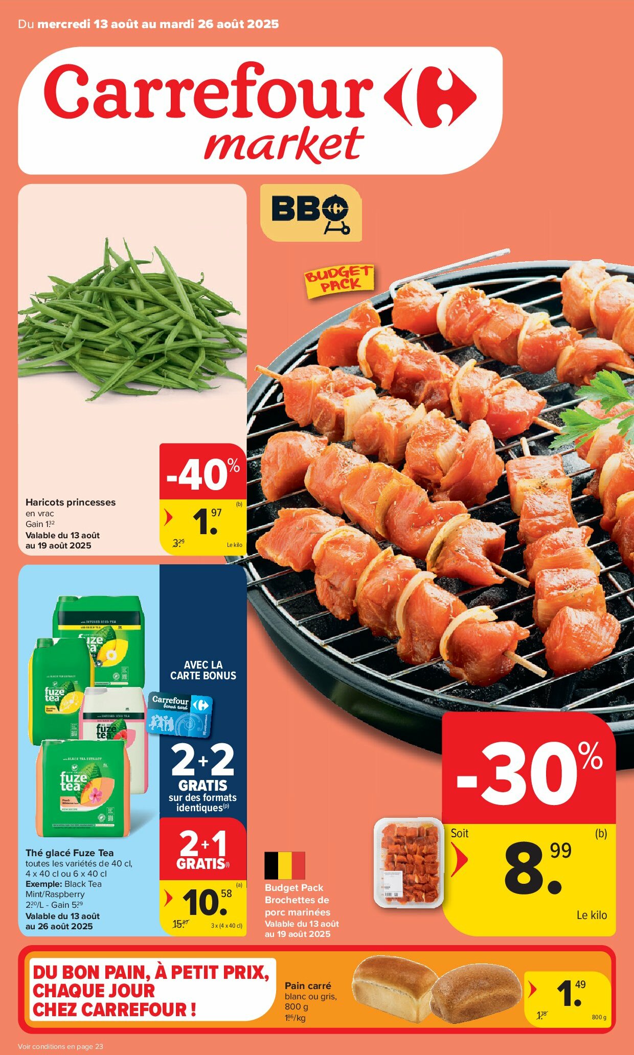 carrefour - Carrefour Market folder geldig vanaf 13/08 - 26/08 - page: 1