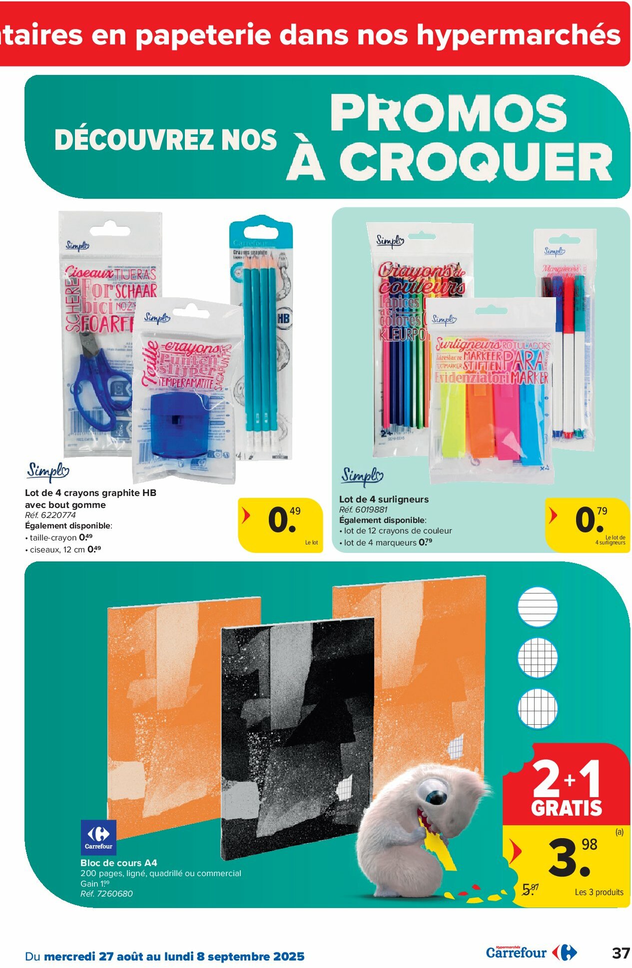 carrefour - Carrefour Hypermarchés folder geldig vanaf 27/08 - 08/09 - page: 37 carrefour - Carrefour Hypermarchés folder geldig vanaf 27/08 - 08/09 - page: 37