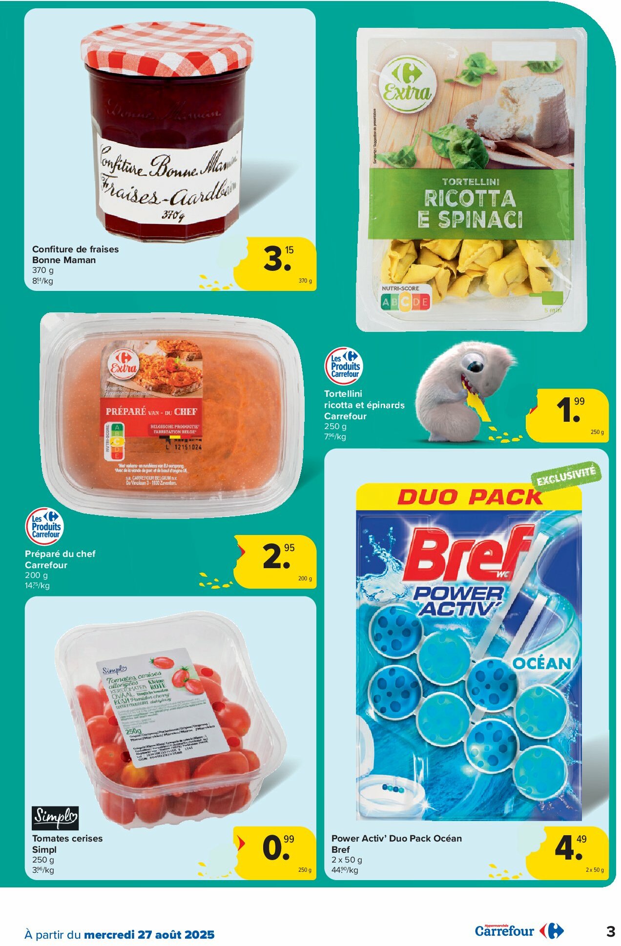 carrefour - Carrefour Hypermarchés folder geldig vanaf 27/08 - 08/09 - page: 3 carrefour - Carrefour Hypermarchés folder geldig vanaf 27/08 - 08/09 - page: 3