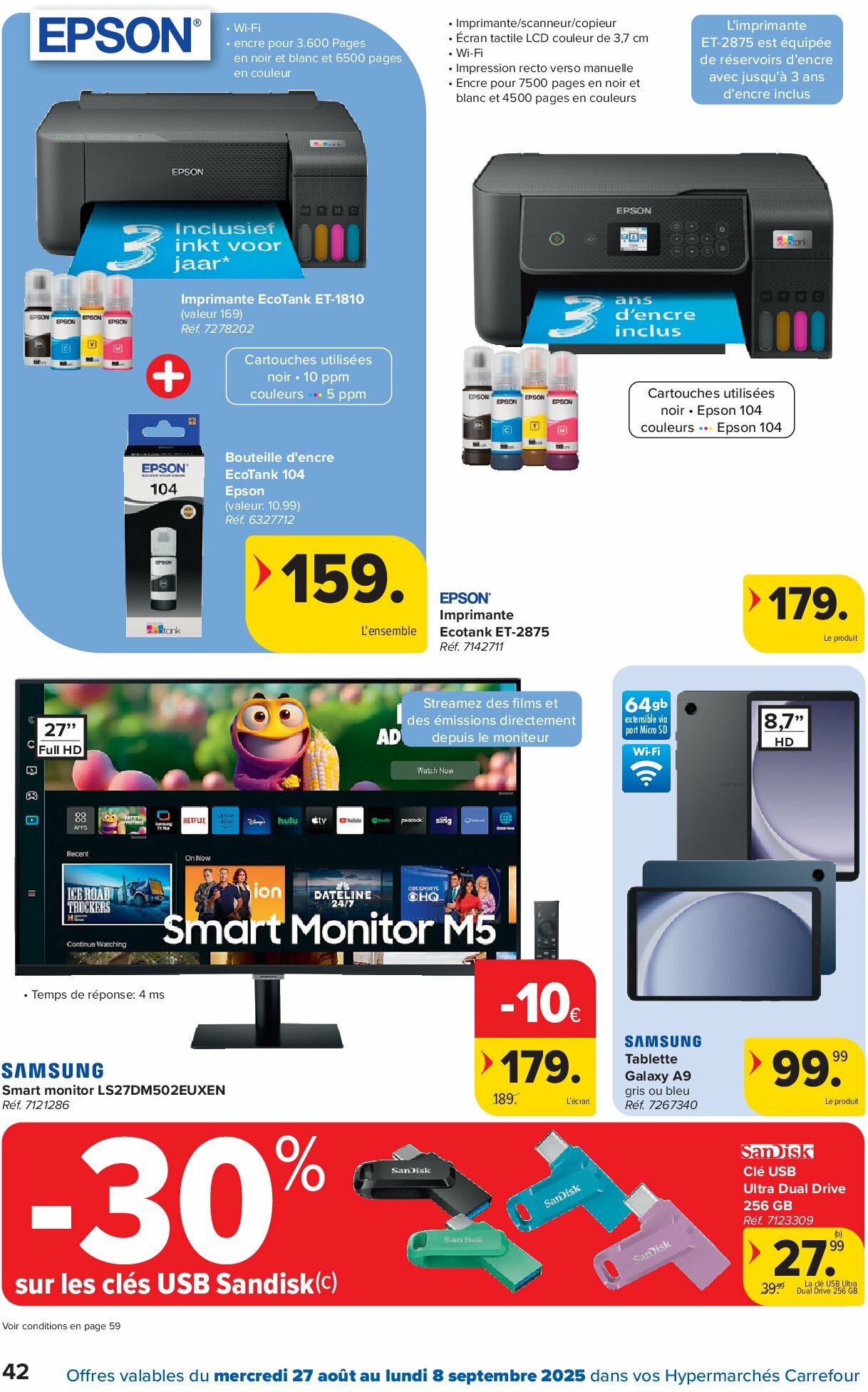 carrefour - Carrefour Hypermarchés folder geldig vanaf 27/08 - 08/09 - page: 42 carrefour - Carrefour Hypermarchés folder geldig vanaf 27/08 - 08/09 - page: 42