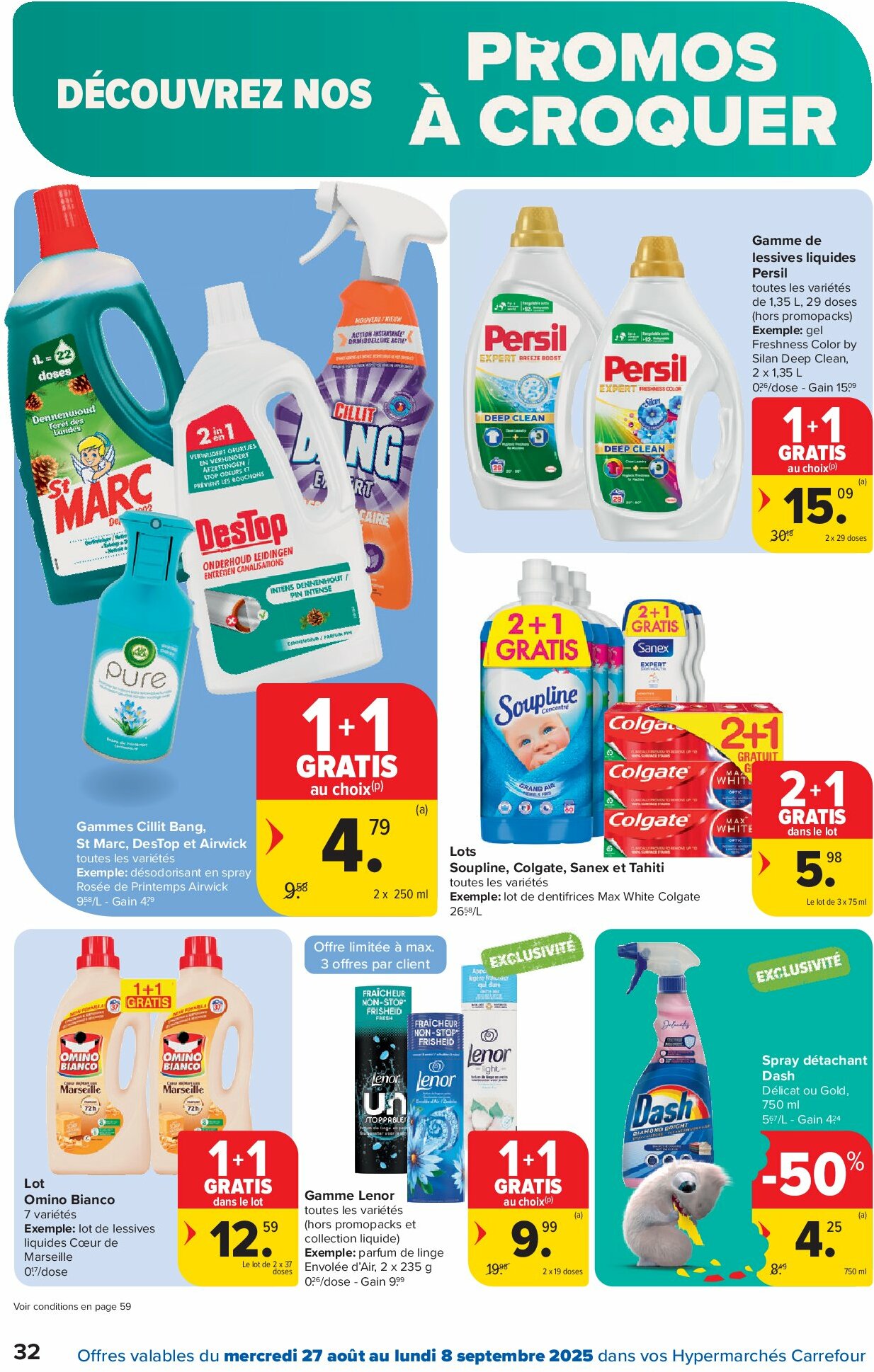 carrefour - Carrefour Hypermarchés folder geldig vanaf 27/08 - 08/09 - page: 32 carrefour - Carrefour Hypermarchés folder geldig vanaf 27/08 - 08/09 - page: 32