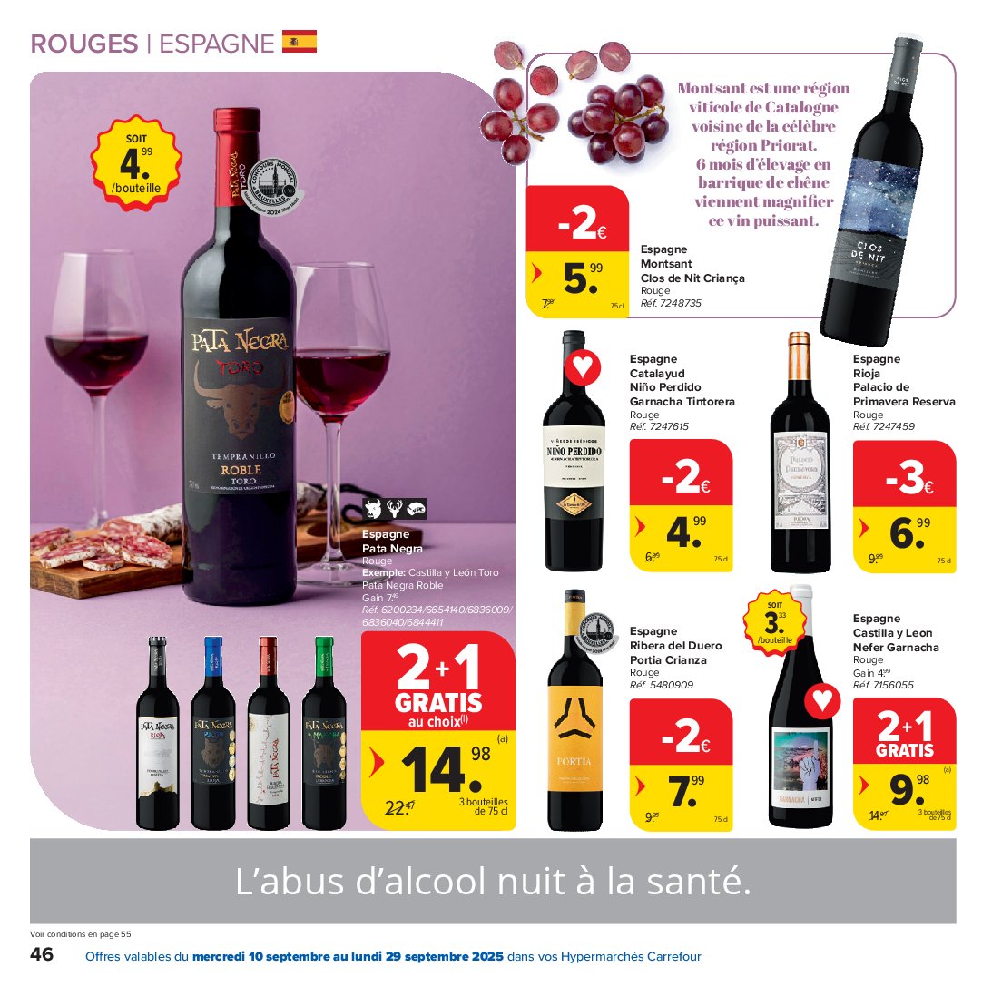 carrefour - Carrefour - Foire aux vins folder geldig vanaf 10/09 - 29/09 - page: 46 carrefour - Carrefour - Foire aux vins folder geldig vanaf 10/09 - 29/09 - page: 46