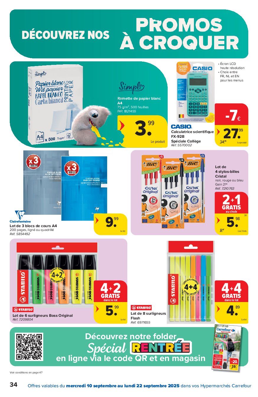 carrefour - Carrefour Hypermarchés folder geldig vanaf 10/09 - 22/09 - page: 34